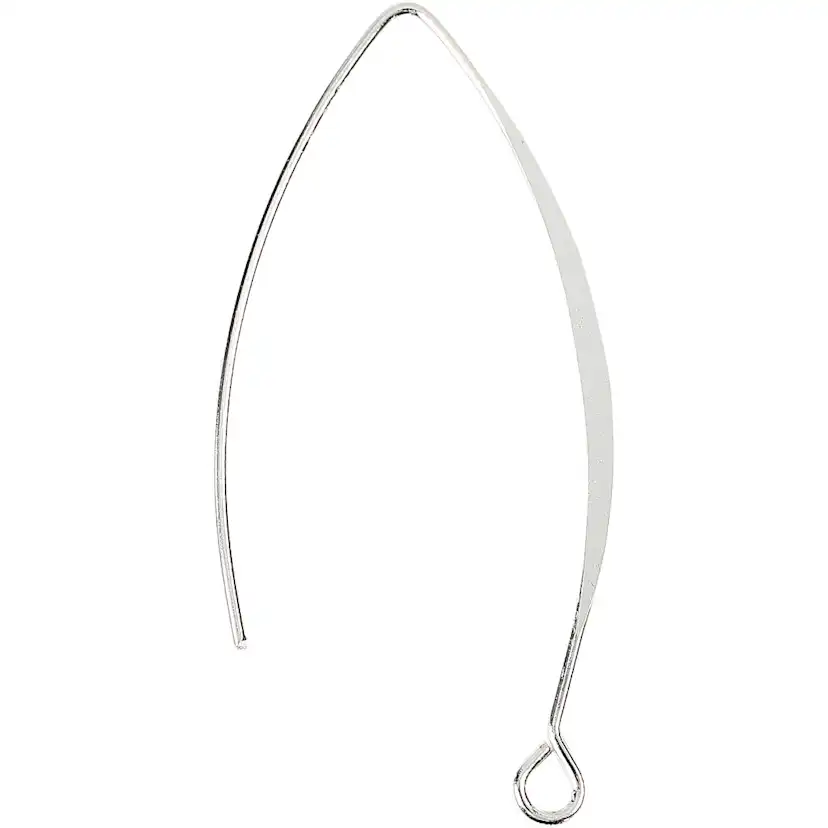 Ørebøyle Creativ Company Forsølvet H42 mm Hullstr 2 mm 1 Pk
