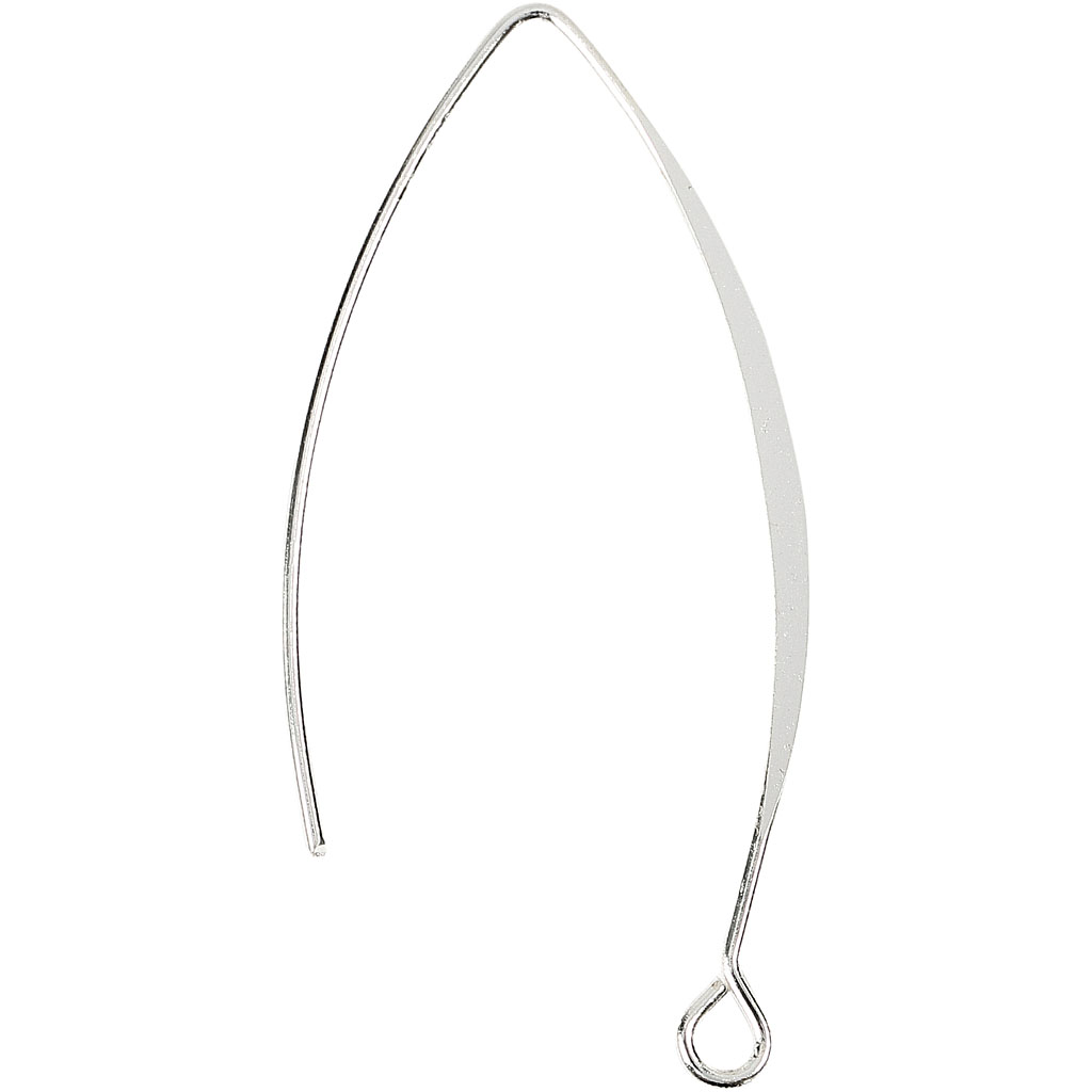 Ørebøyle Creativ Company Forsølvet H42 mm Hullstr 2 mm 1 Pk
