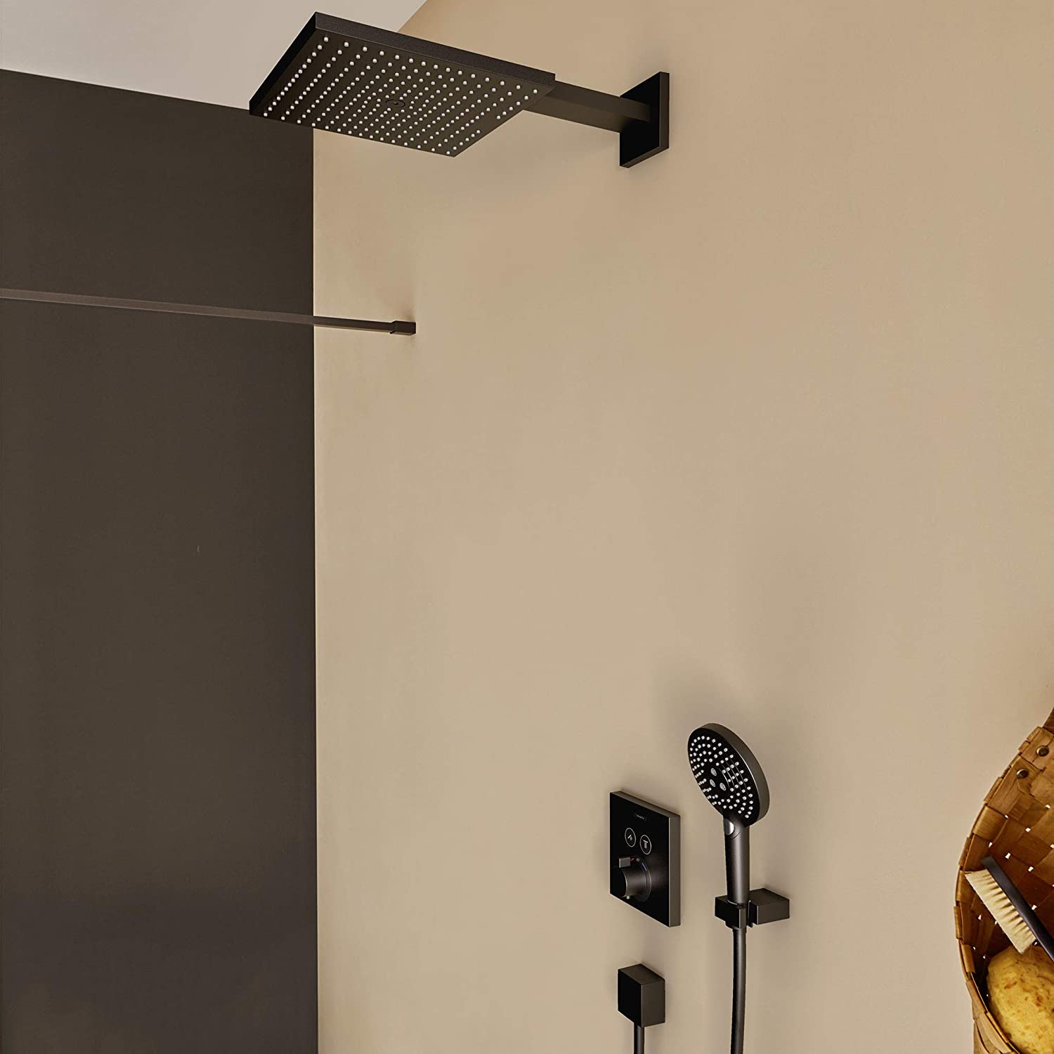 Takduschset Hansgrohe Raindance E ShowerSelect Mattsvart