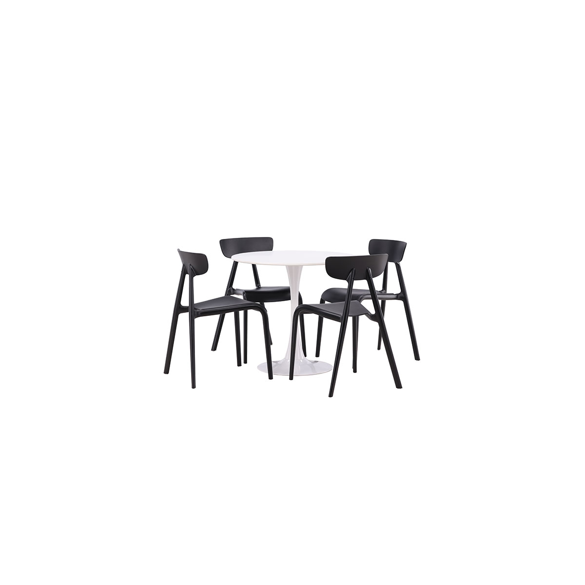 Spisegruppe Venture Home Hamden Ø80 cm med 4 Ursholmen Stoler