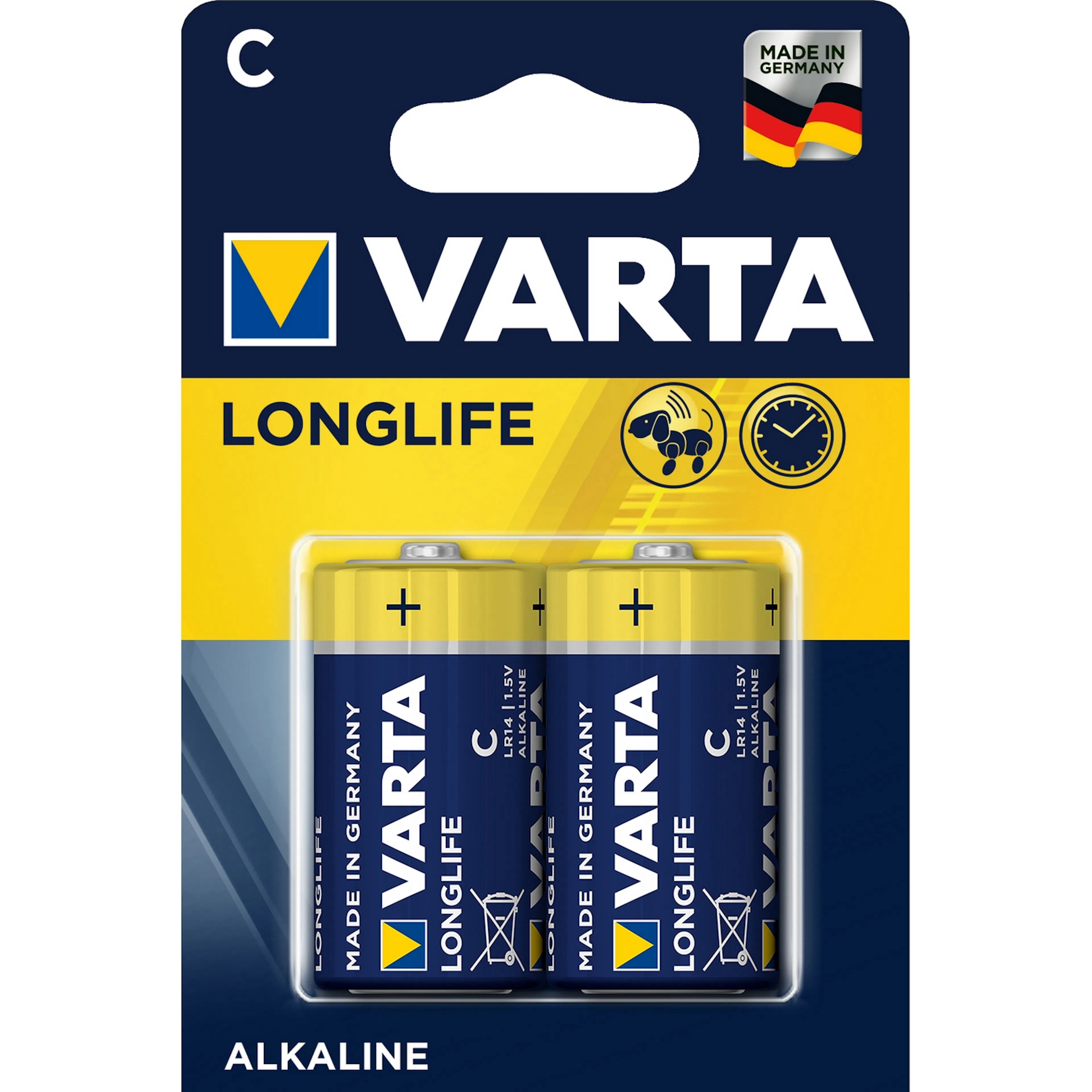 Batterier Varta Longlife C 2-pk