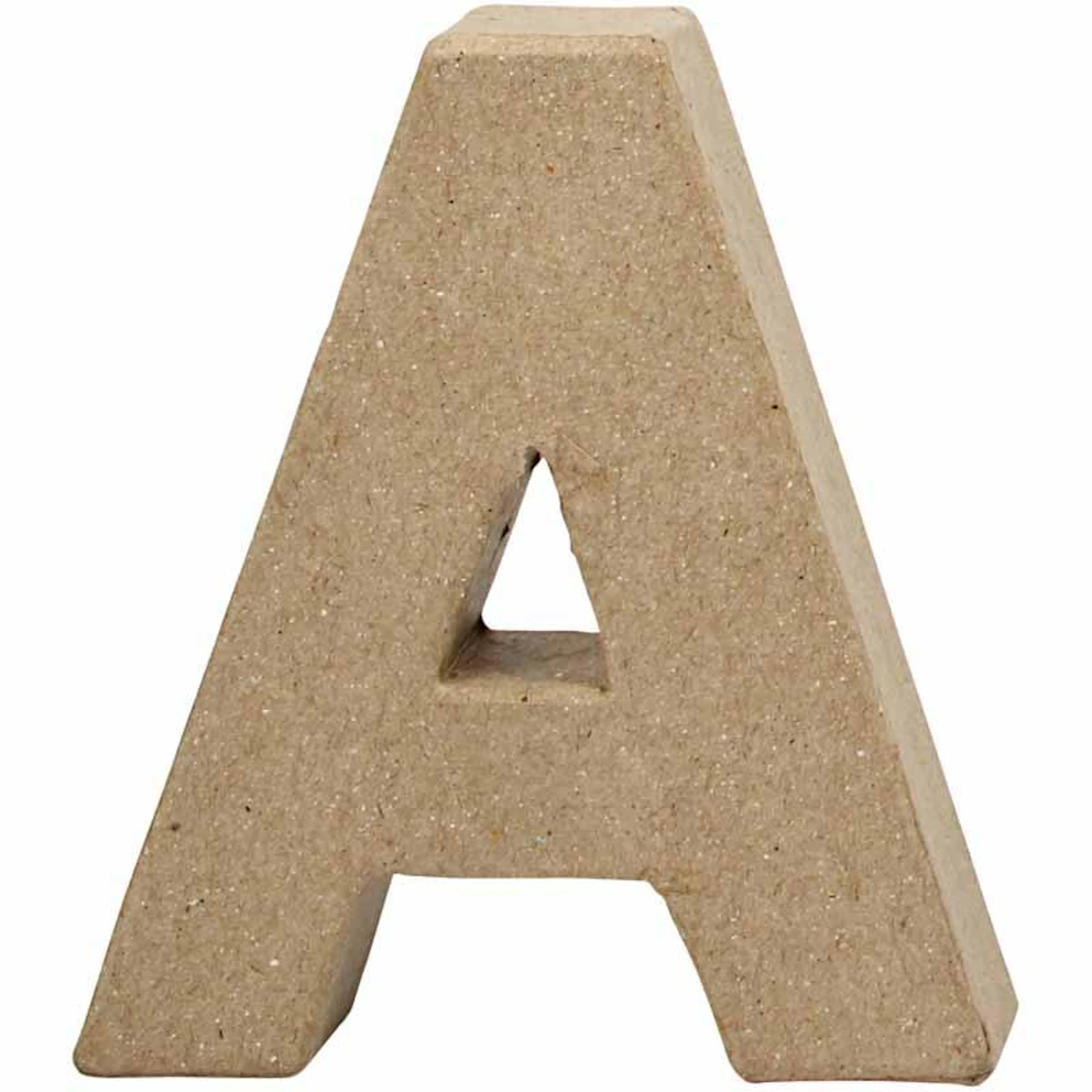 Pappbokstav, A, H: 10 cm, B: 9,5 cm, tjocklek 1,7 cm, 1 st. A