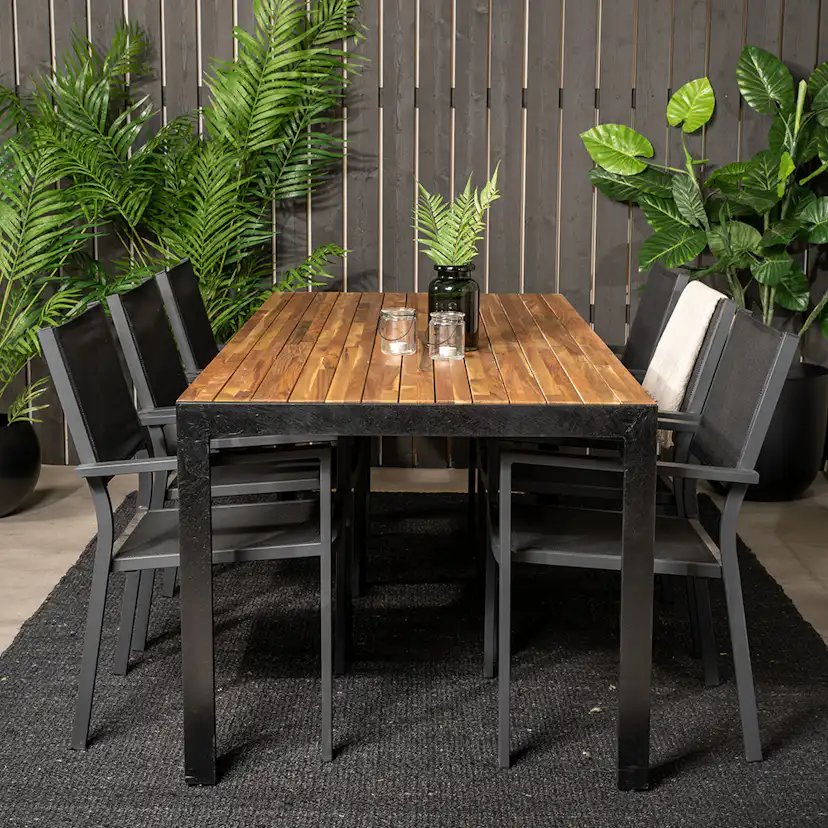 Spisegruppe Venture Home Berfin med 6 Copacabana Spisestoler