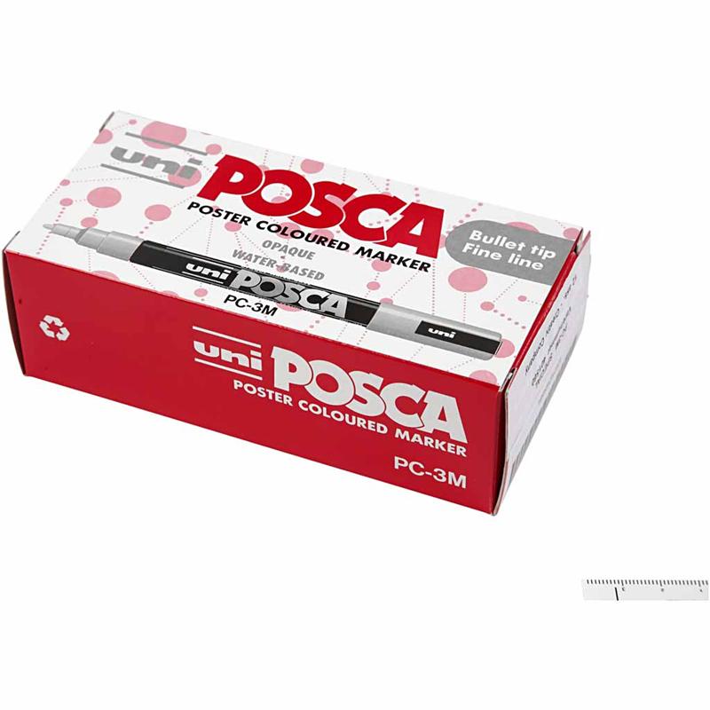 Tusj  Creativ Company Posca Ass Farger Nr Pc-3M Strek 0,9-1,3 mm 12 Stk/1 Pk