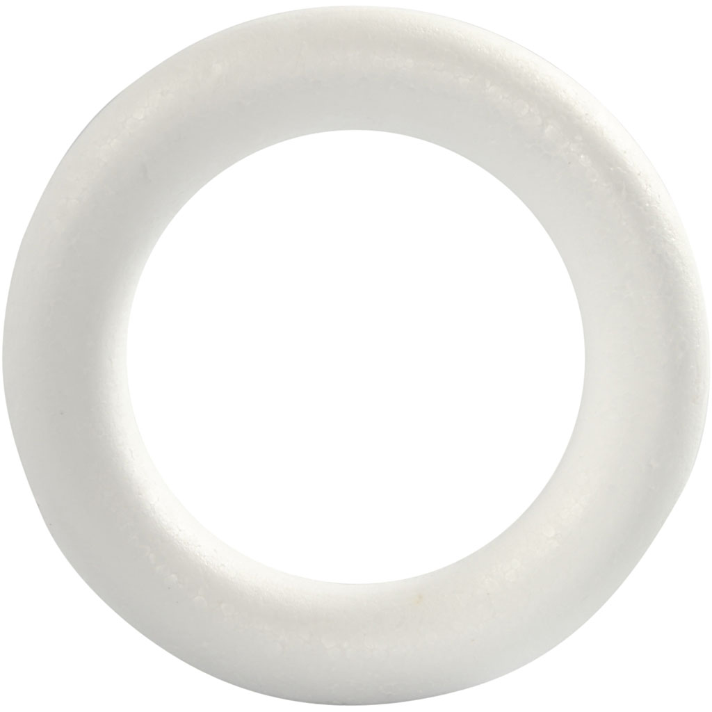 Ring Creativ Company Str 17 cm Tykkelse 30 mm Hvit 1 Stk