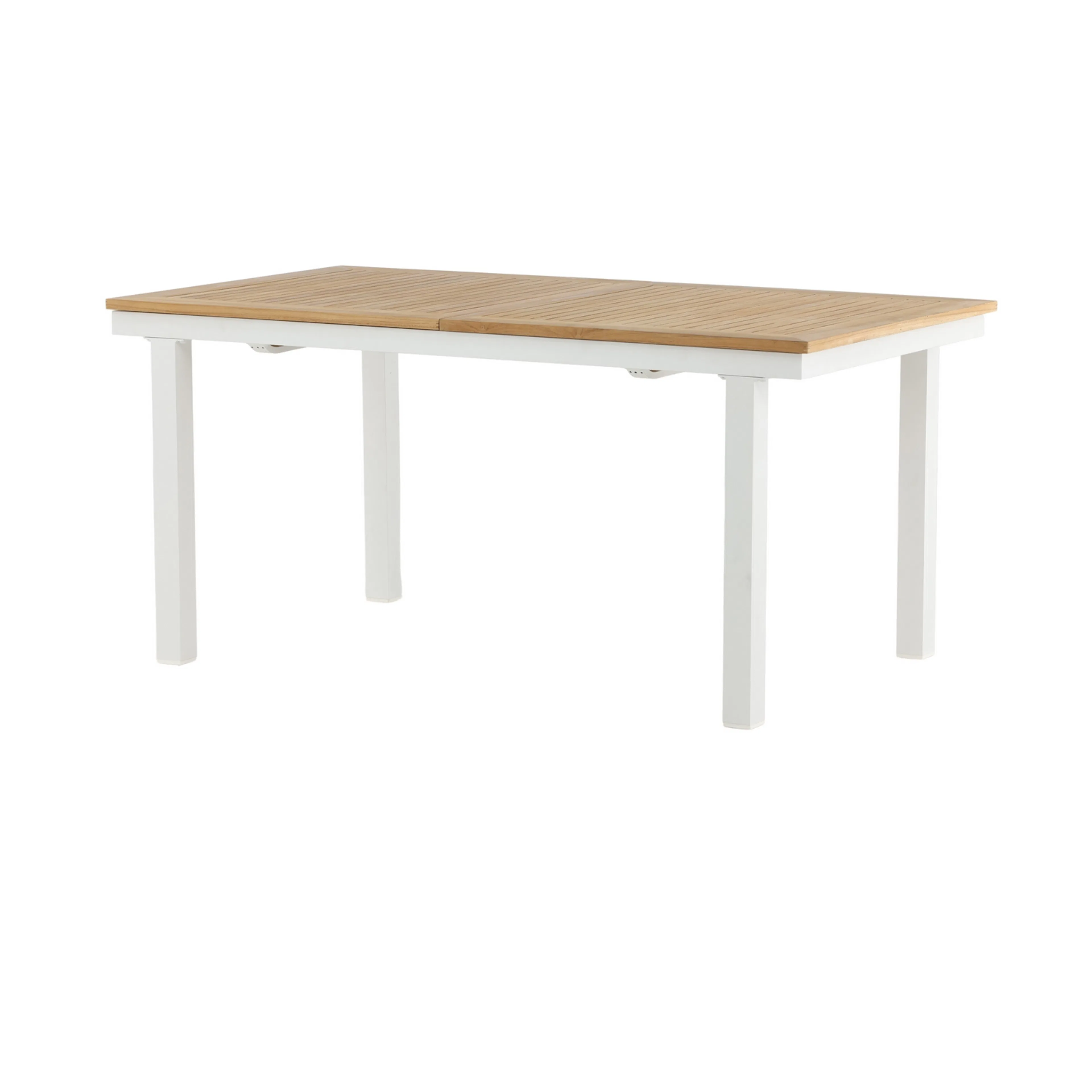 Panama - Table - 160/240*90 - Vit Alu/Teak Hvit/Teak