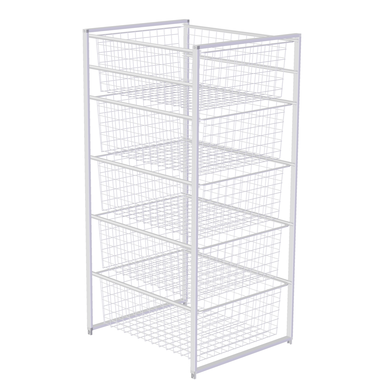 Startsett Lundbergs Wide Trådhyller Hvit