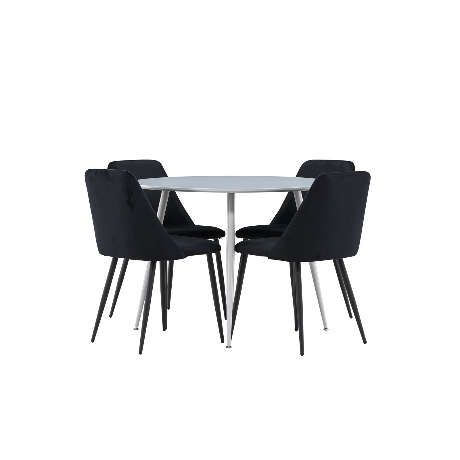 Spisegruppe Venture Home Plaza Ø100 med 4 stk Night Stoler