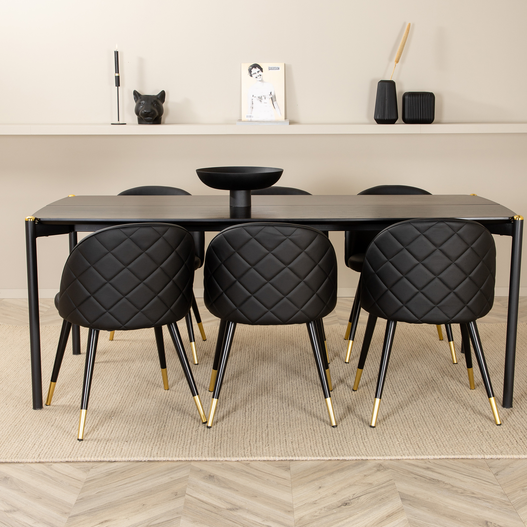 Spisegruppe Venture Home Paris med 6 Valentina Stoler