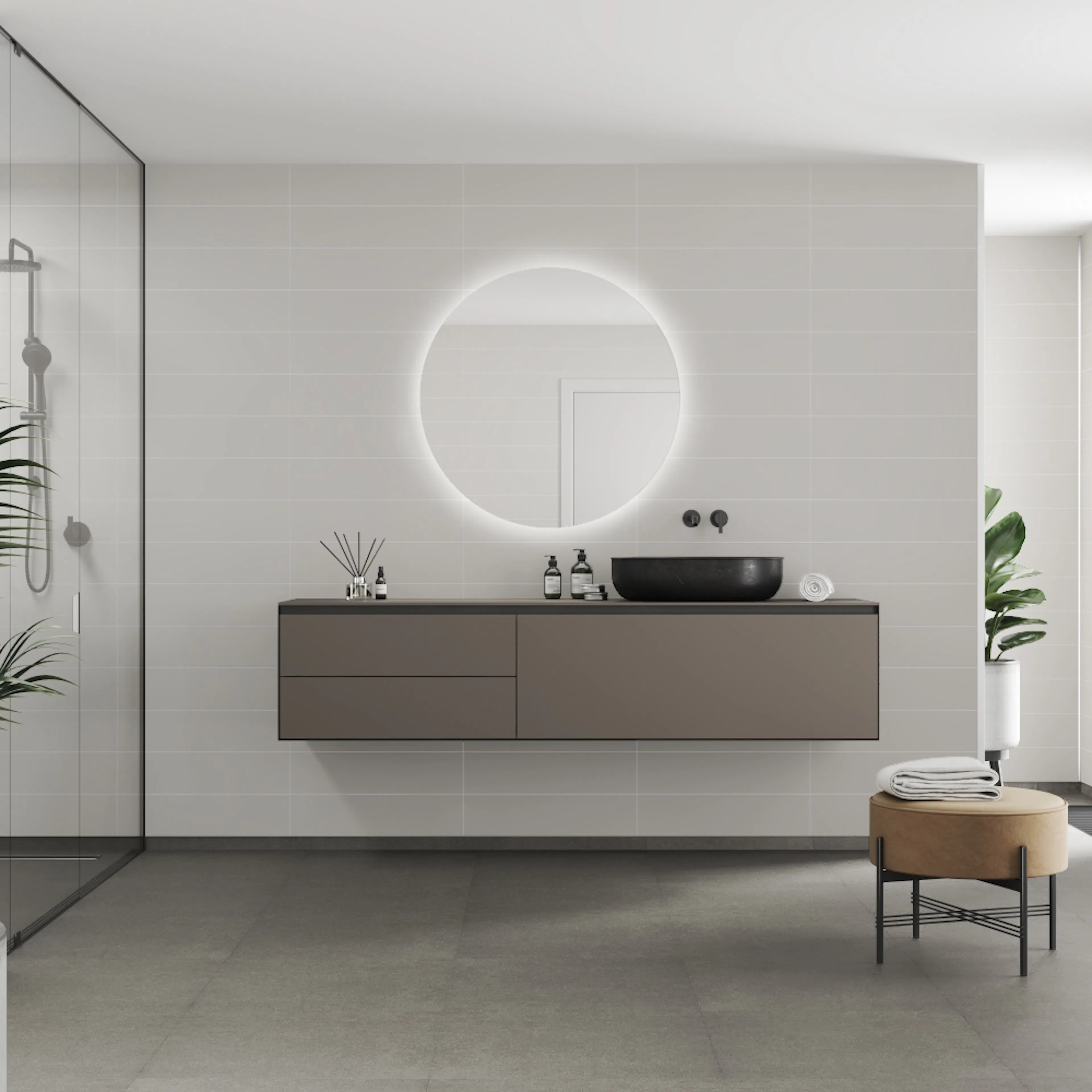 Baderomspanel Fibo 2090-M6015 Light Grey