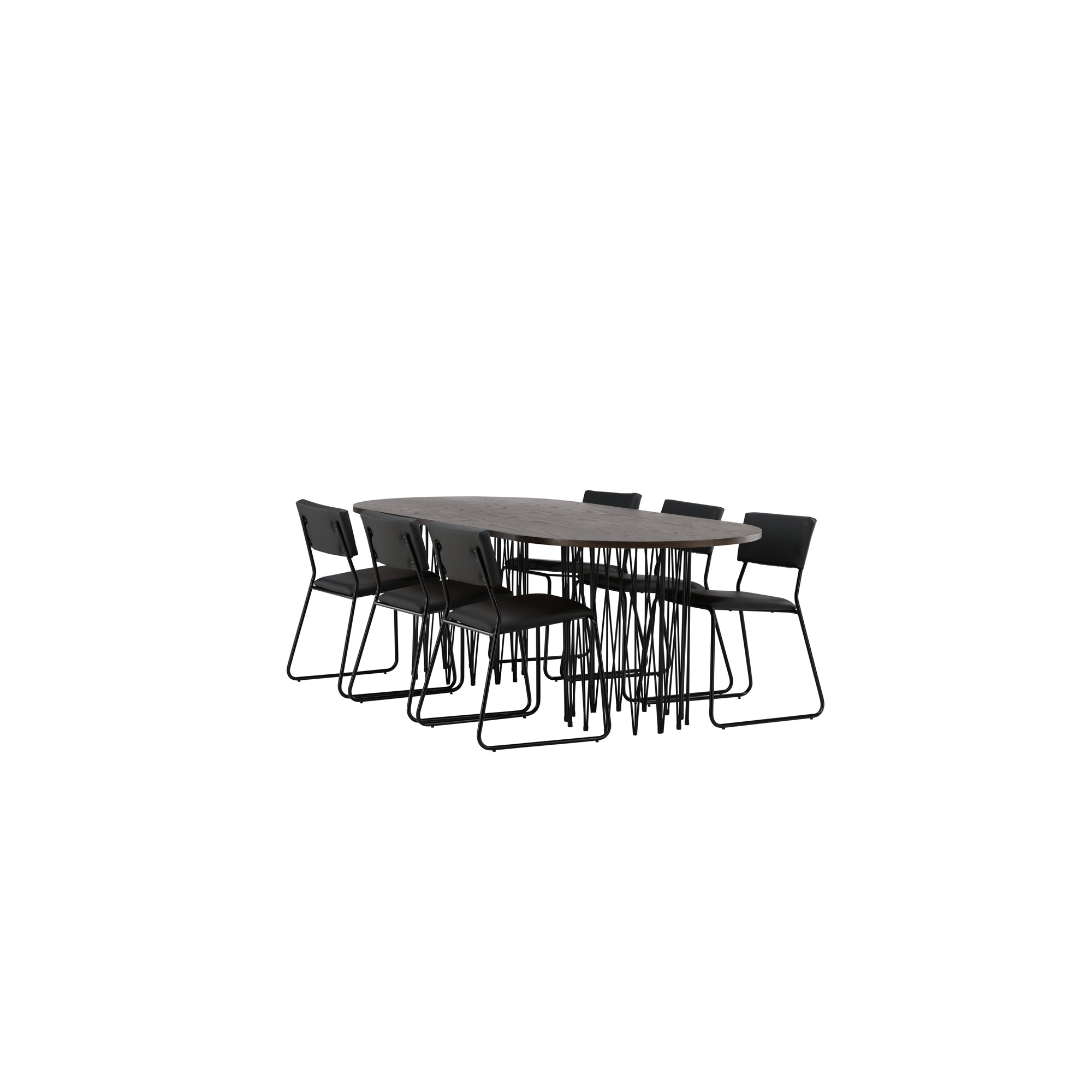 Spisegruppe furniture/fashion Stone med 6 Kenth Stoler