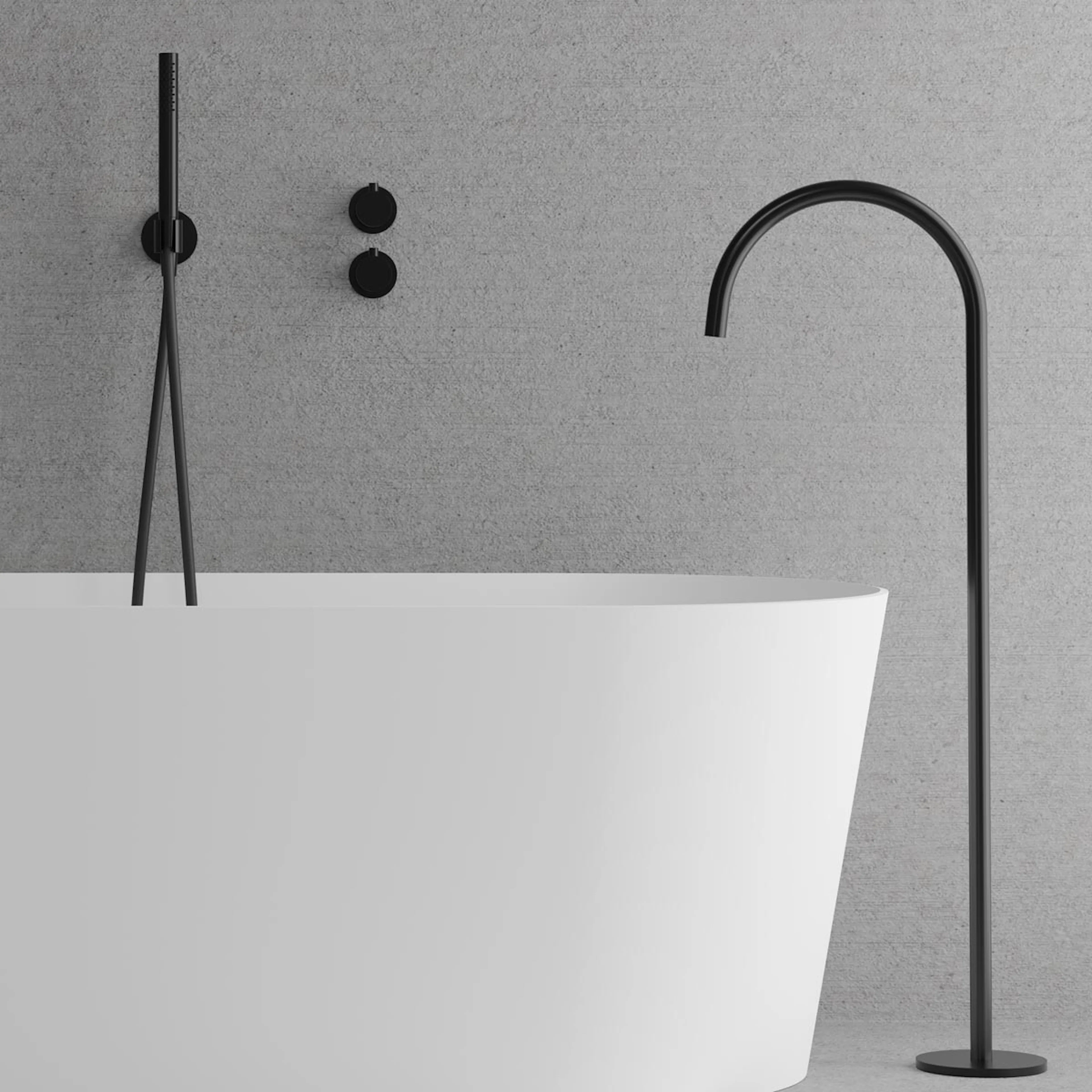 Badkarsblandare Scandtap Steel Harmonized Bliss 4 med Handdusch för Inbyggnad