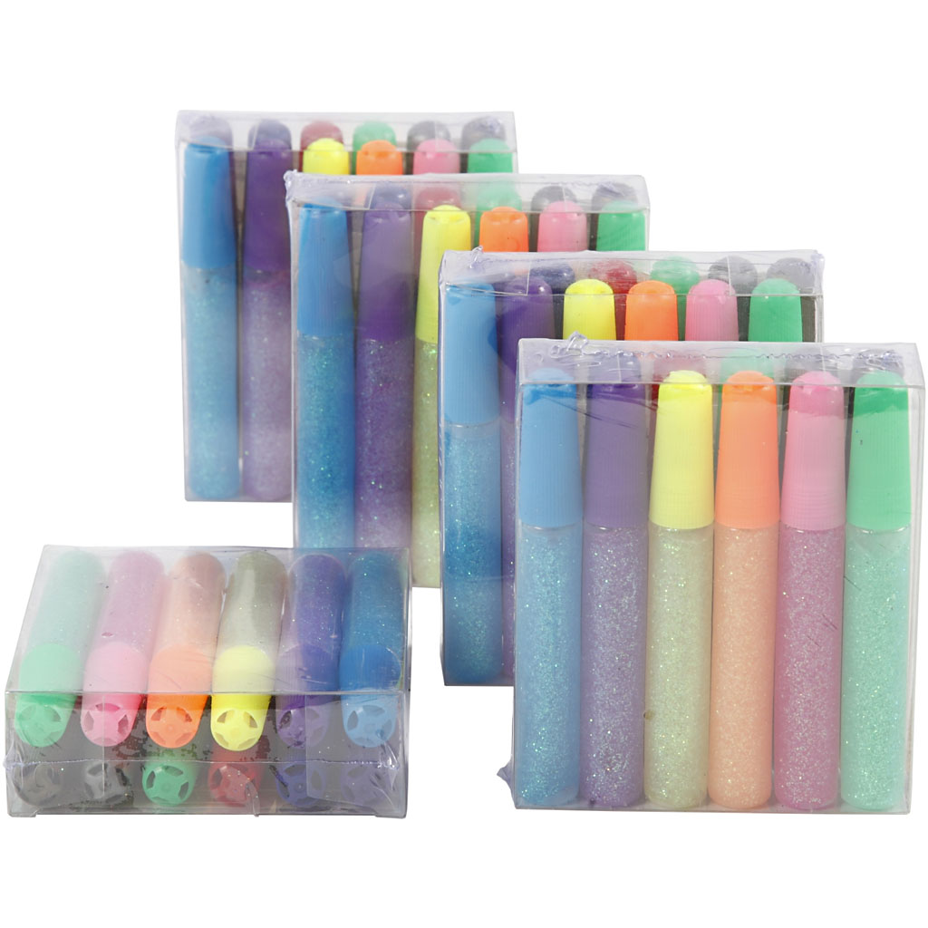 Glitterlim, 60x10 ml/ 1 förp. 60 st