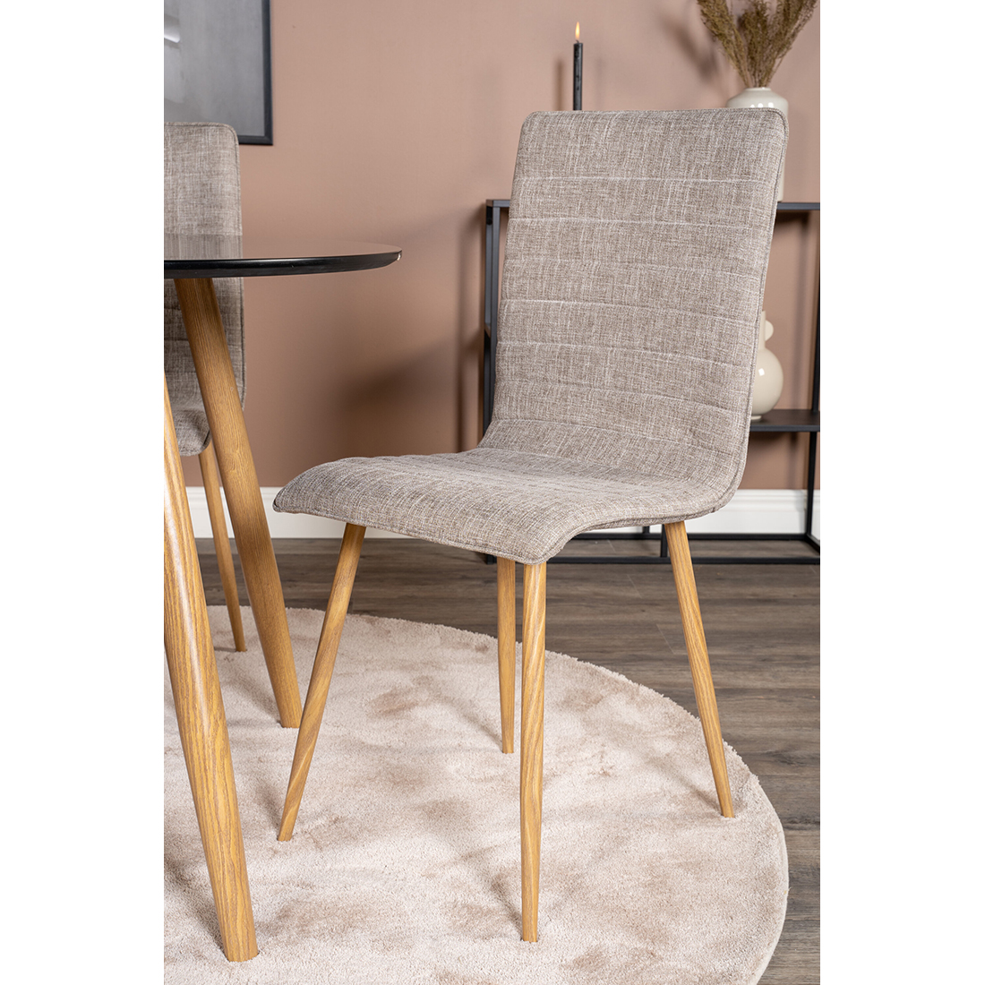 Spisegruppe Venture Home Plaza Ø100 cm med 4st Windu Spisestoler