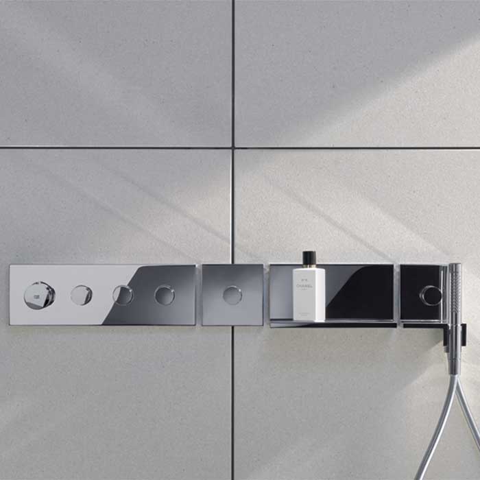 Ferdigsett Axor ShowerCollection til Avstengningsventil 120/120 Square
