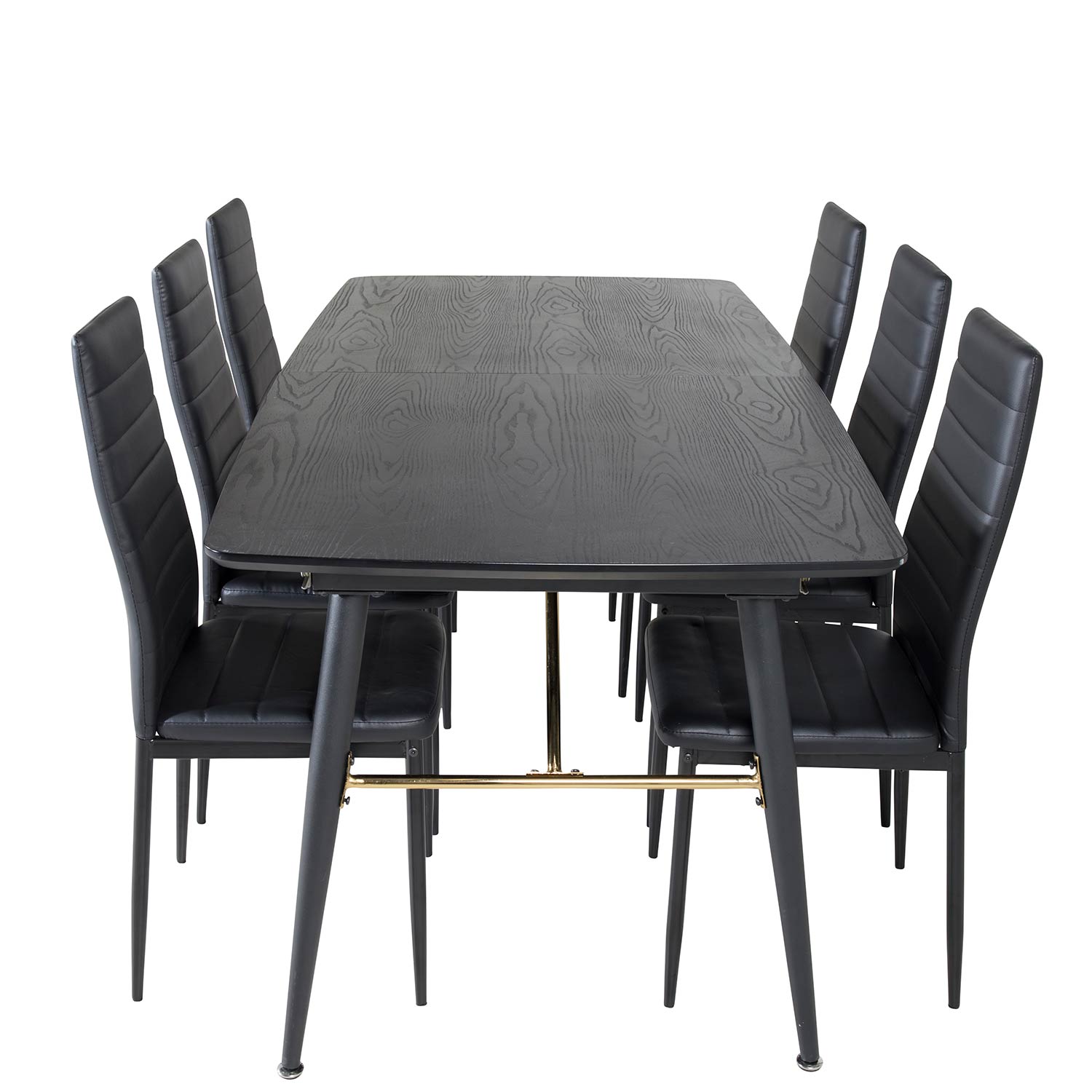 Spisegruppe Venture Home Gold med 6 Slim Stoler