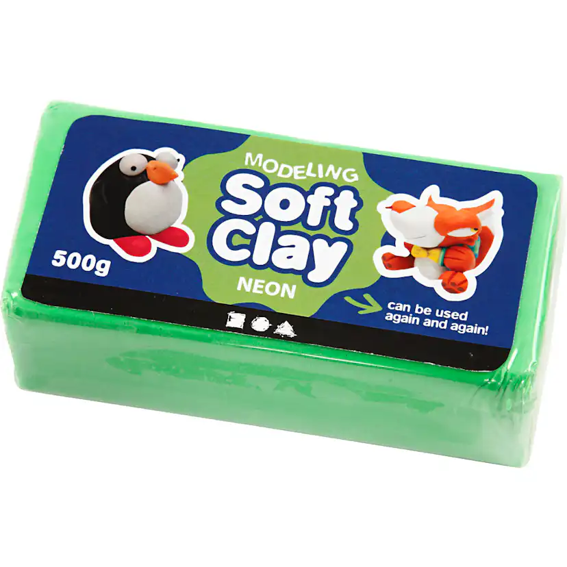 Modellervoks Creativ Company Soft Clay Str 13x6x4 cm 500 g/1 Pk