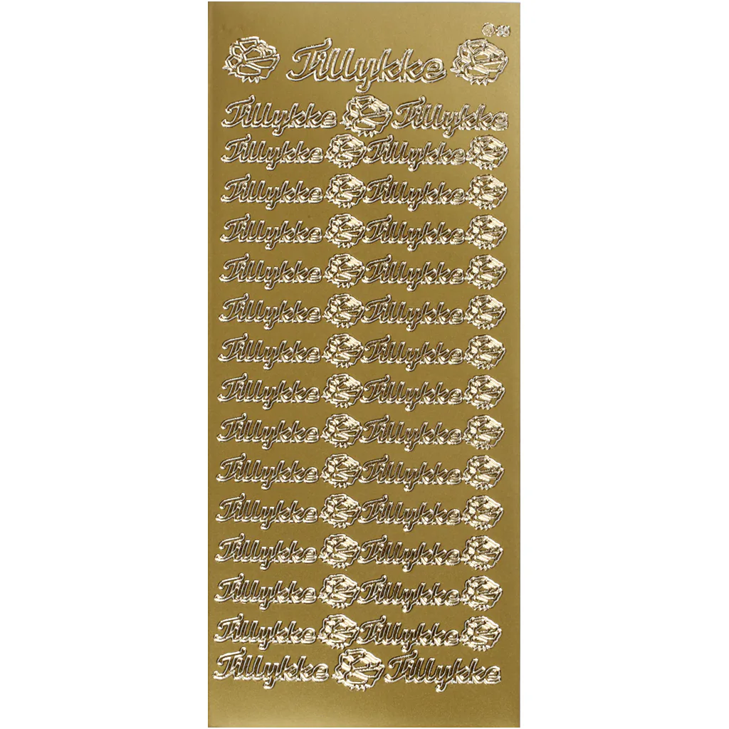 Stickers Creativ Company Tillykke 10x23 cm