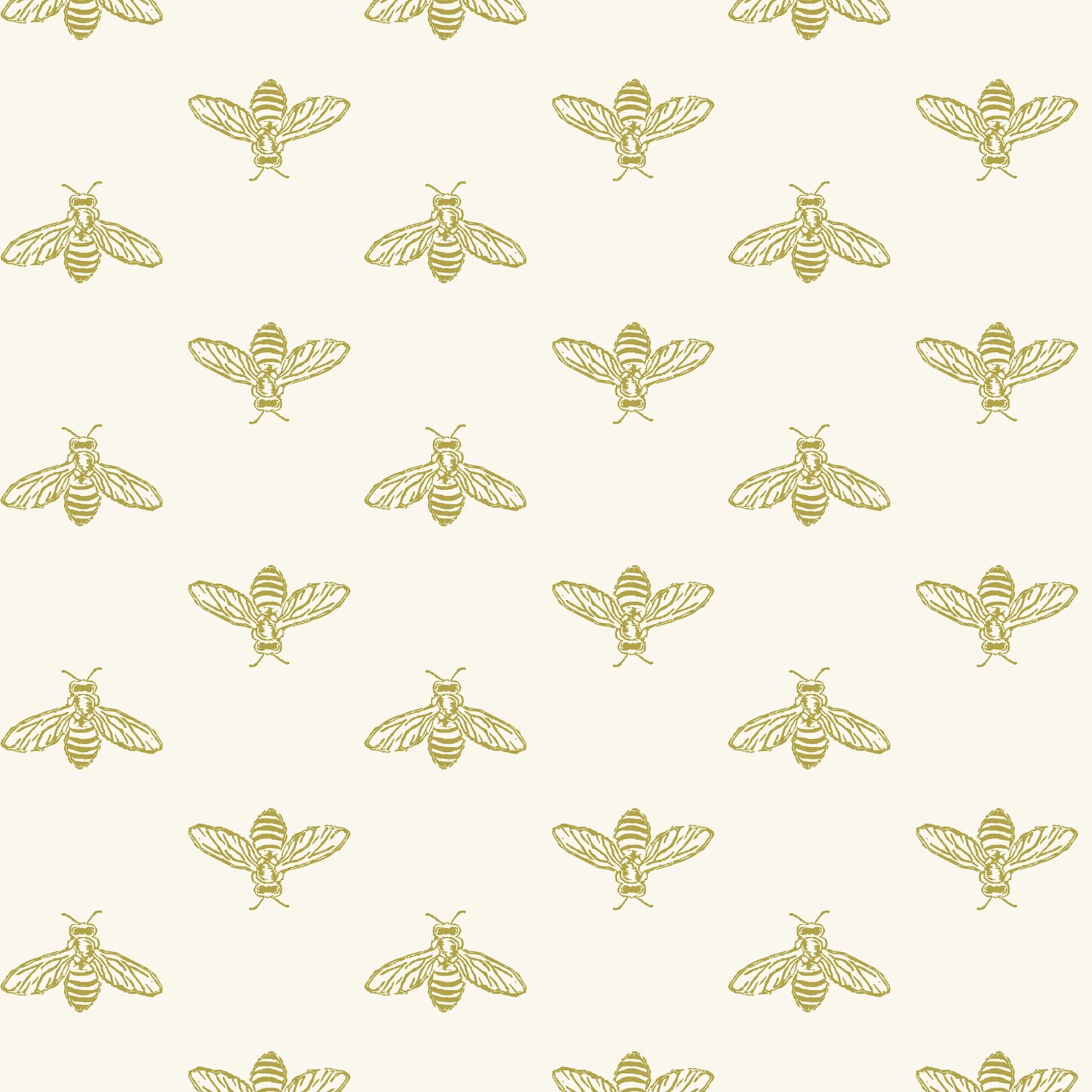 Fototapet Joules Block Print Bee Antique Gold 10mx52 cm