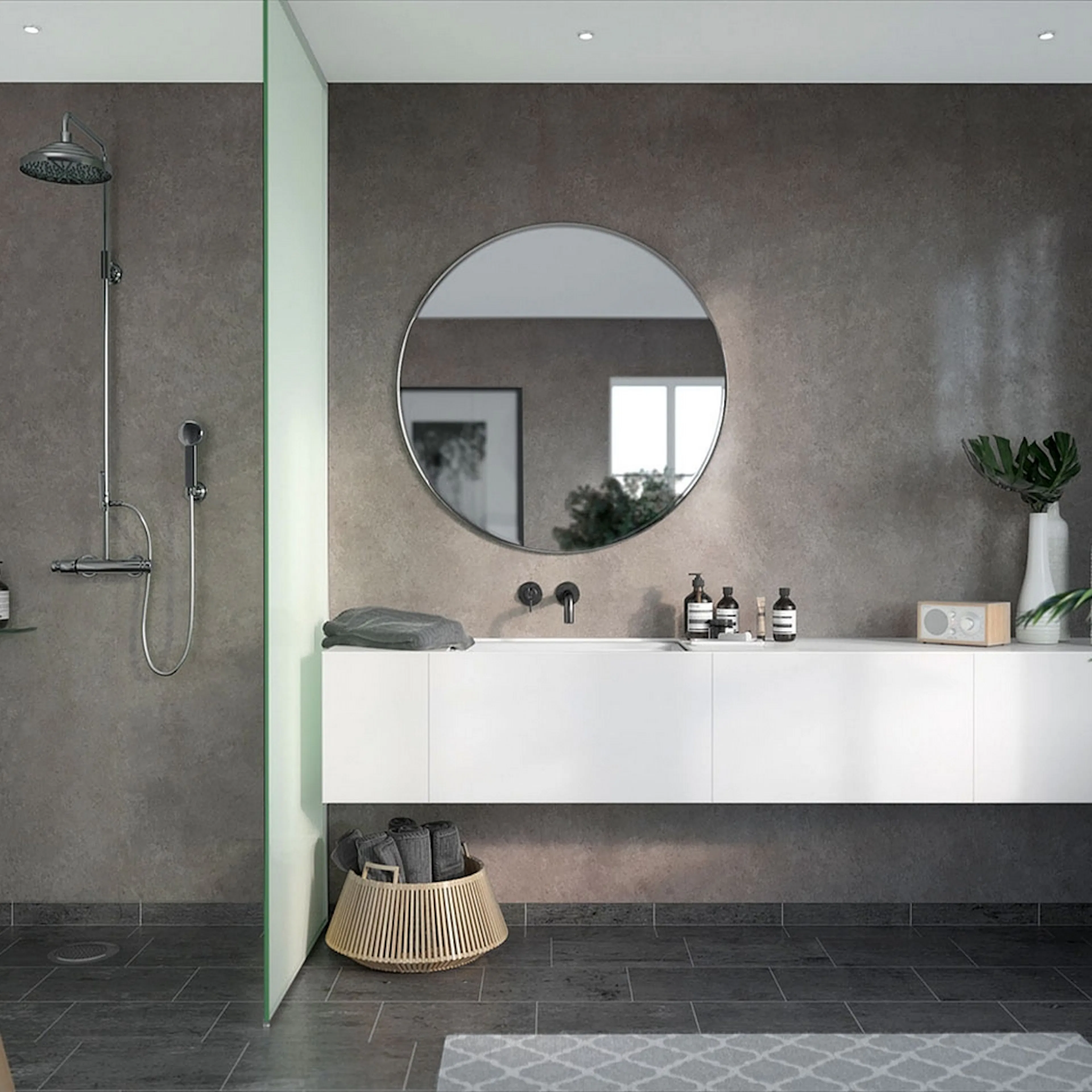 Baderomspanel Fibo 4746 M00 Grey Sahara