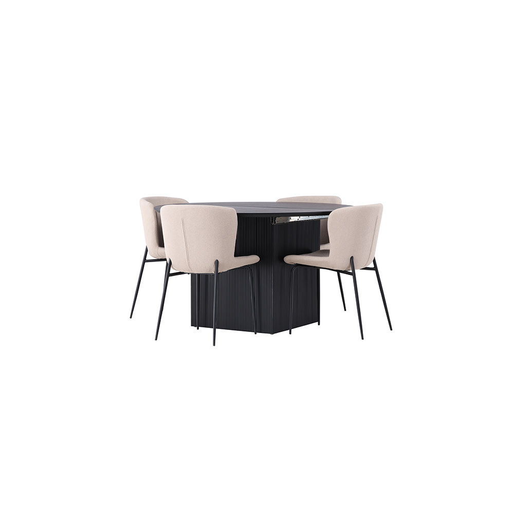 Spisegruppe Venture Home Matilda med 4 Modesto Stoler