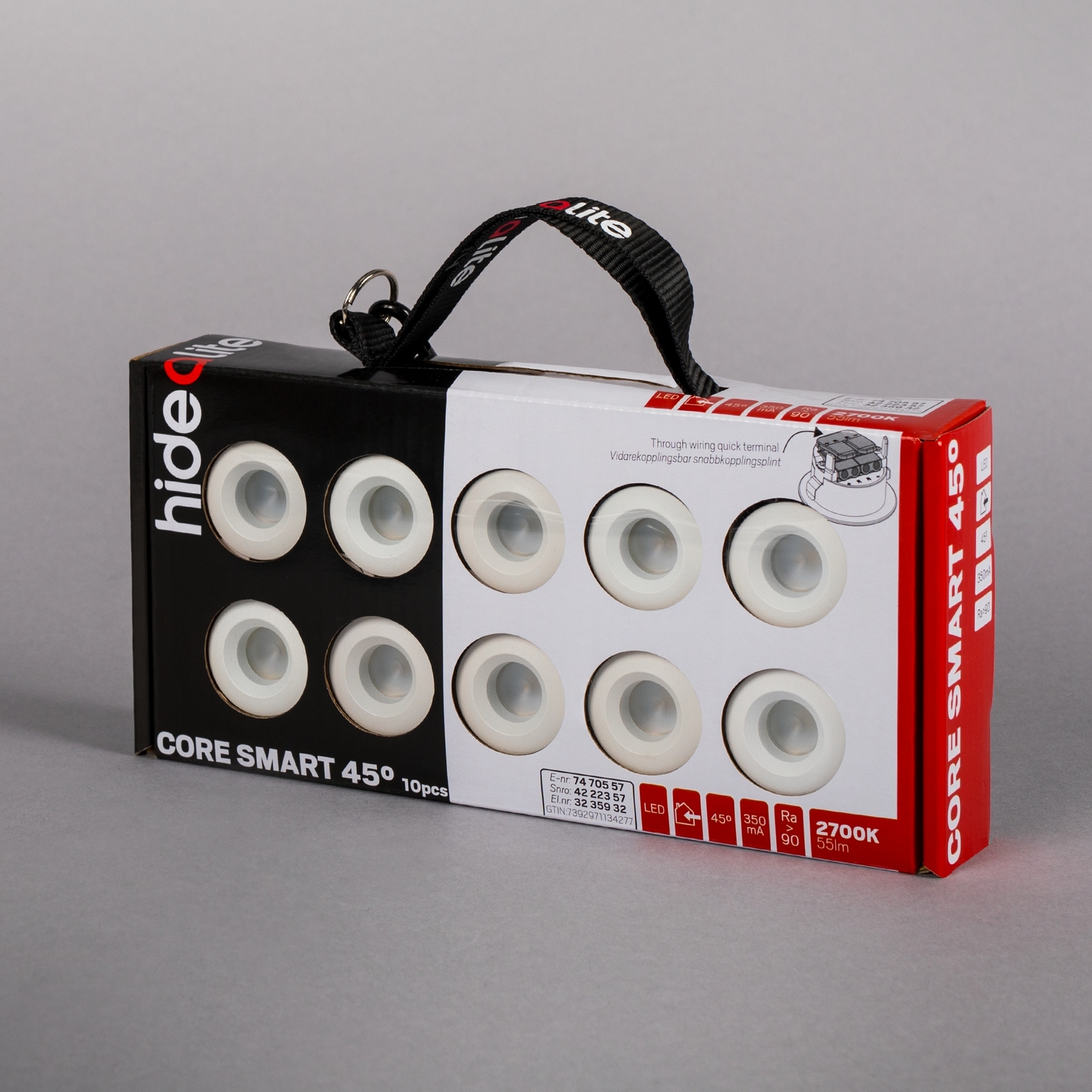Downlight Hide-a-lite Core Smart 45° 10-pk Hvit