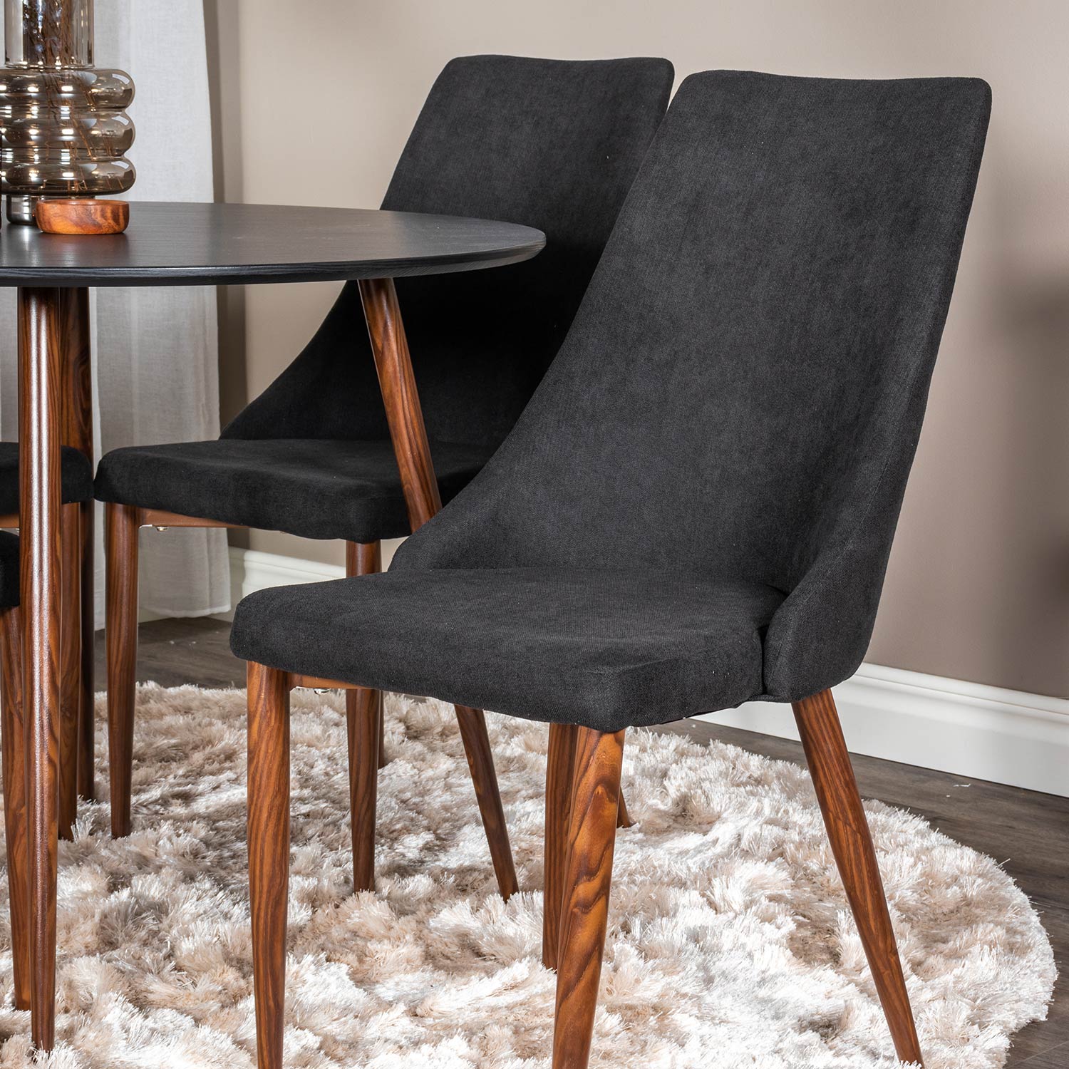 Spisegruppe Venture Home Plake1 med 4 Laura Stoler Polyester Rundt