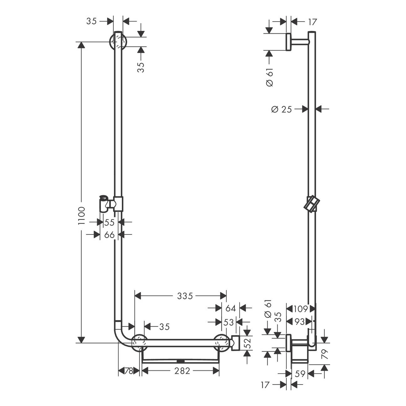 Dusjstang Hansgrohe Unica Comfort 110