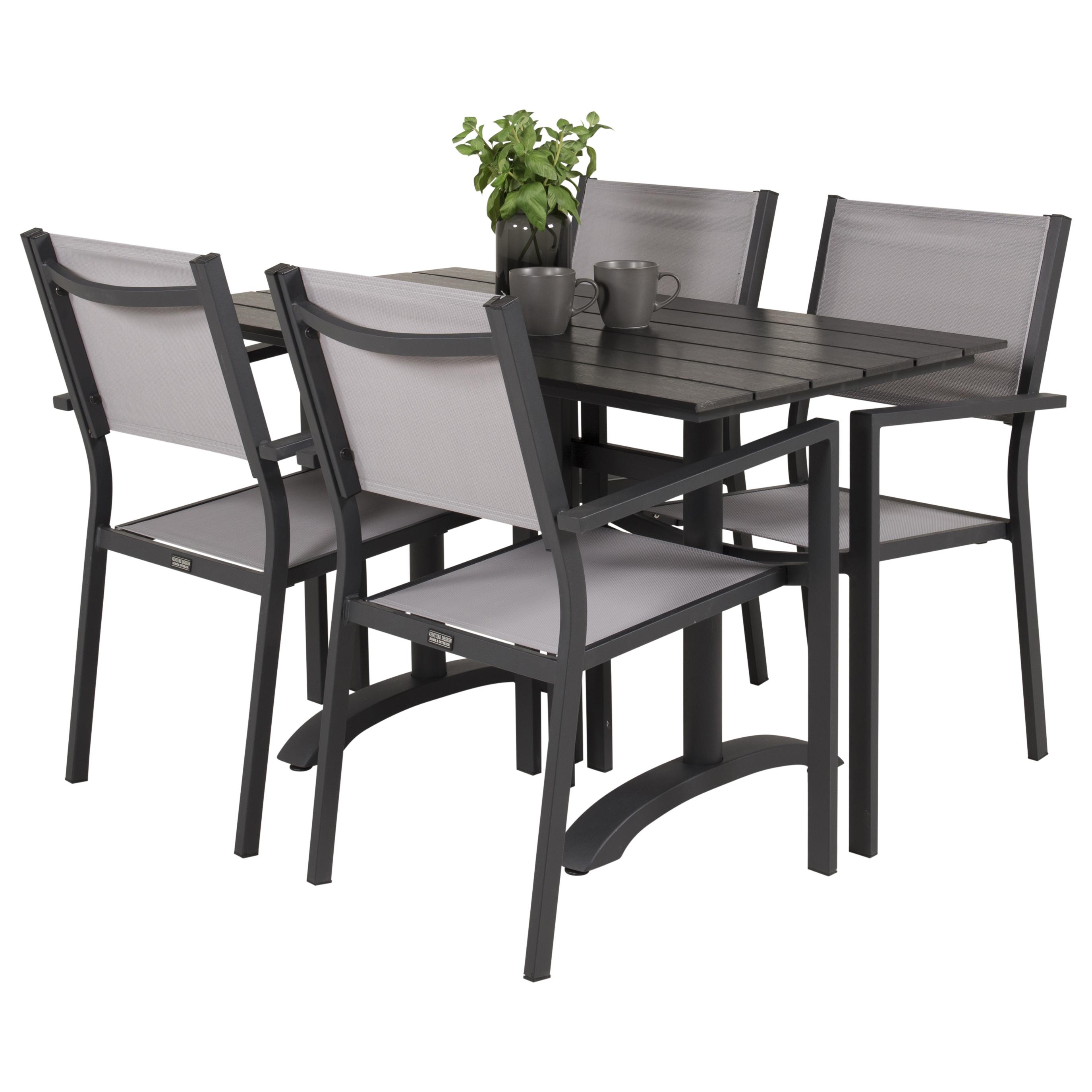 Cafégruppe Venture Home Dolly med 4 Copacabana Spisestoler