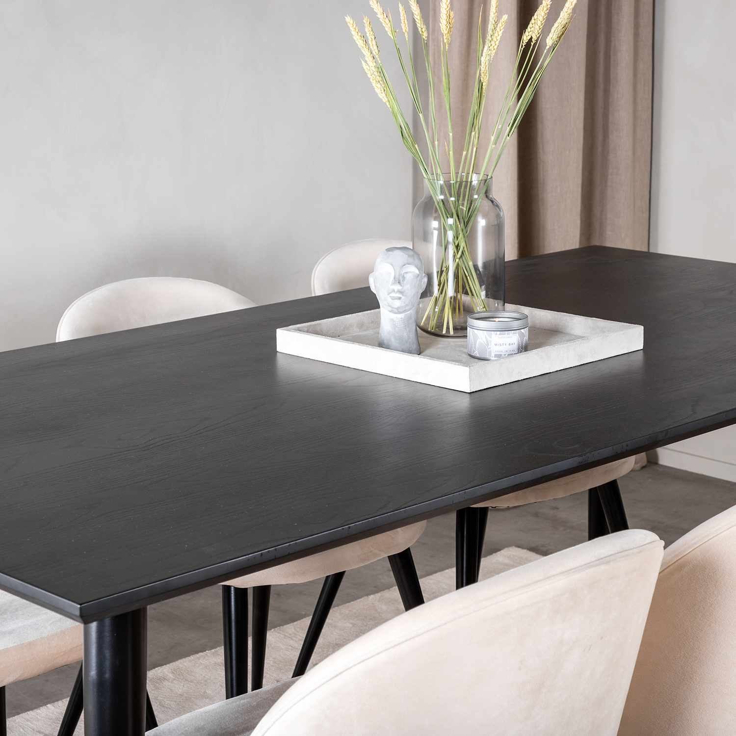 Spisegruppe Venture Home Dipp med 6 Velvet Stoler