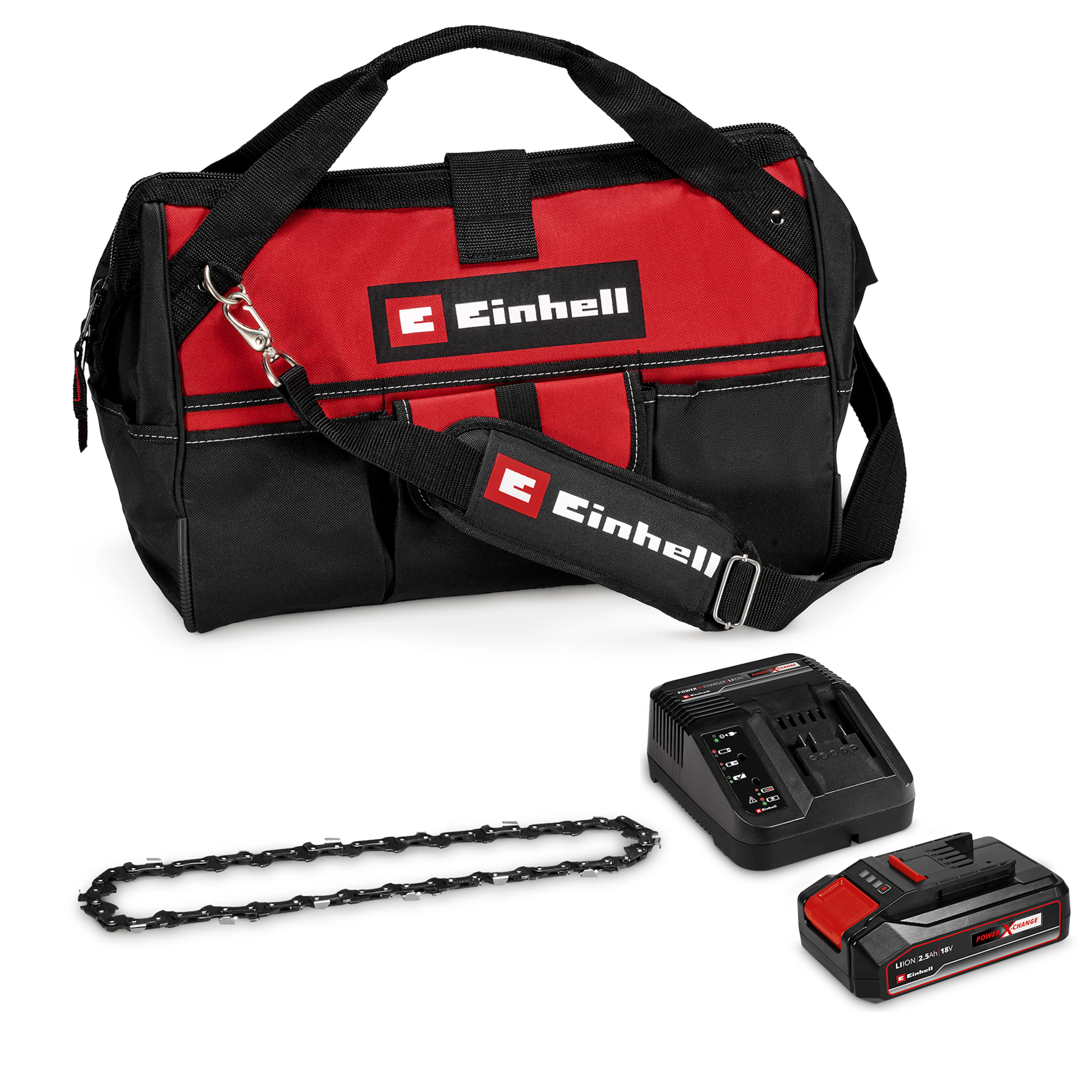 Grensagsett Einhell GE-PS 18/15 Li Bag KIT Trådløs med 2,5 Ah Batteri