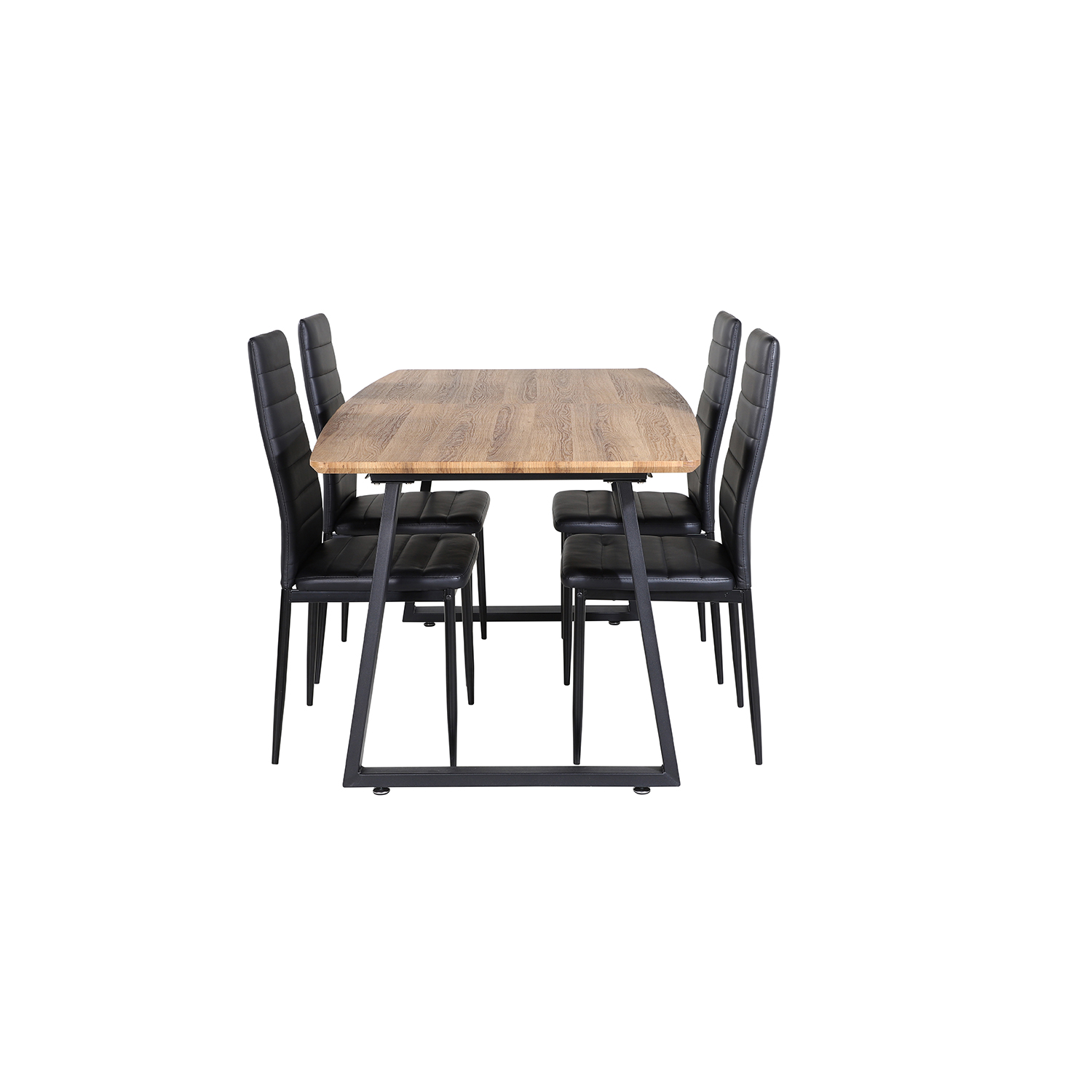 Spisegruppe Venture Home Ina med 4 Sly Stoler Kunstlær
