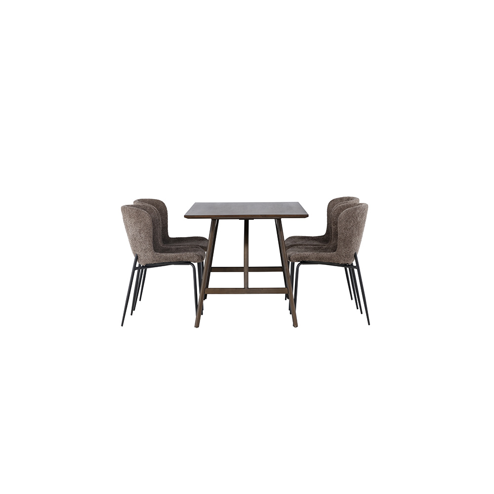 Spisegruppe Venture Home Kaseidon med 4 stk Modesto Stoler