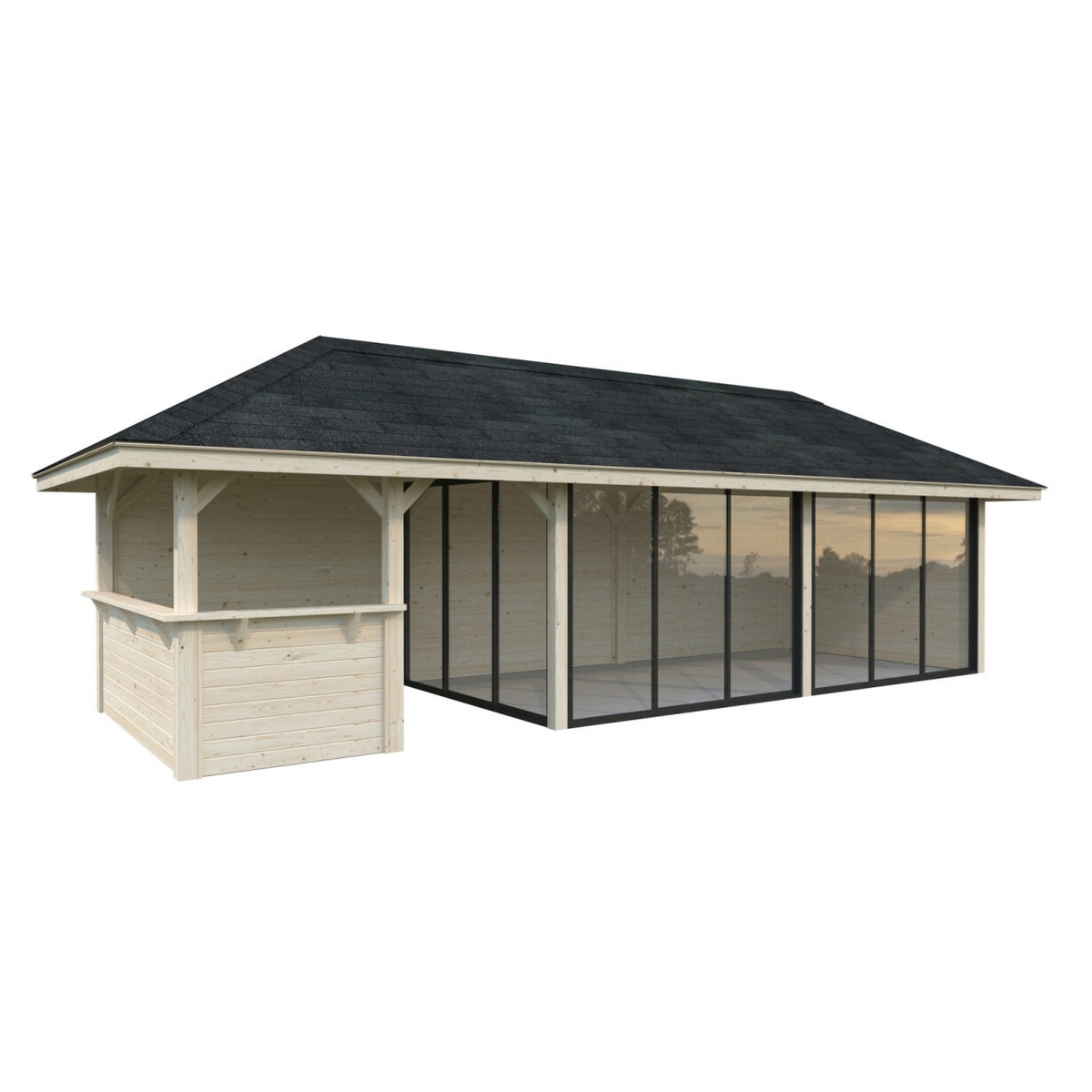 Hagestue Palmako Bianca 24,9 m2 Sett 219 Slide