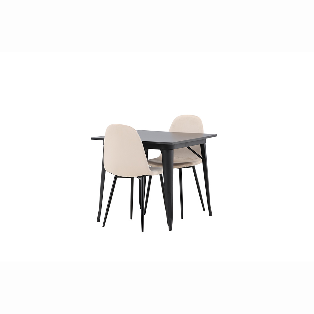 Spisegruppe Venture Home Tempe med 2 Polar Stoler Fløyel