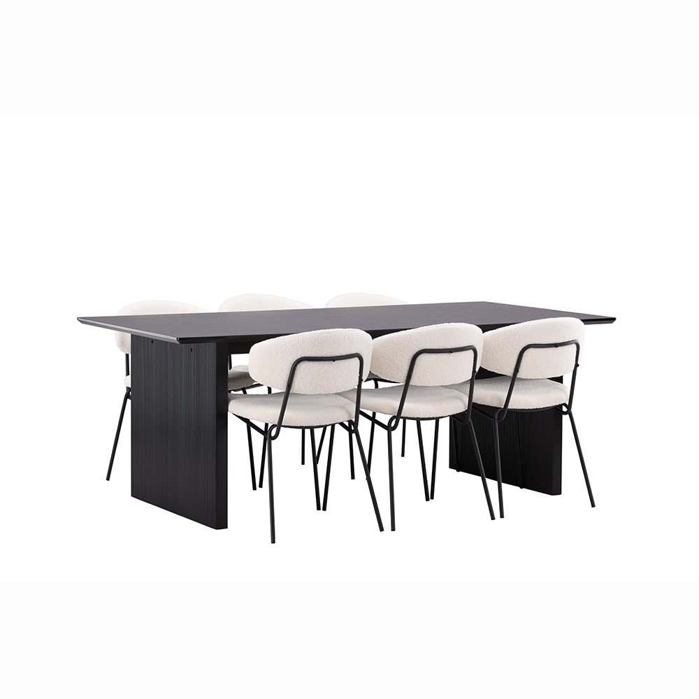 Spisegruppe Venture Home Vail med 6 Chico Stoler
