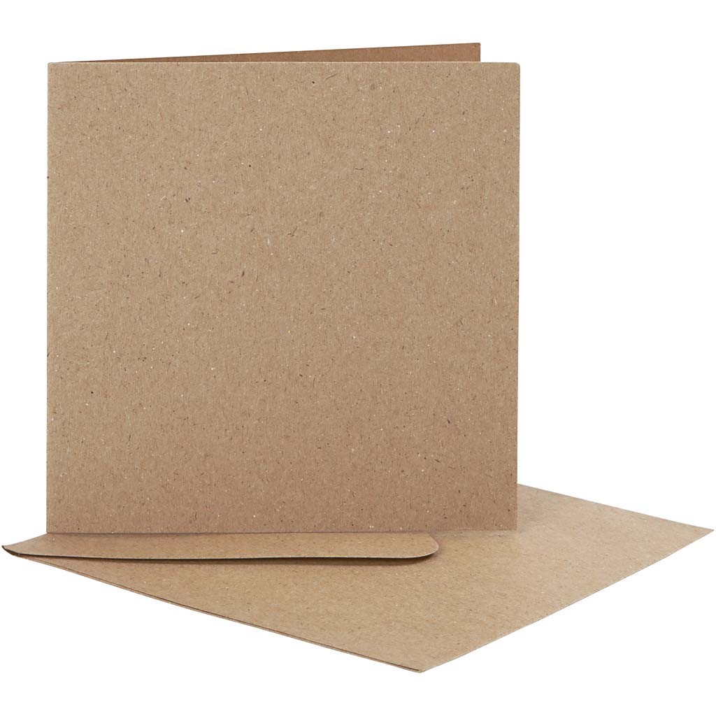 Brevkort Creativ Company Kortstr 12,5x12,5 cm Konvstr 13,5x13,5 cm 10 sett/1 Pk