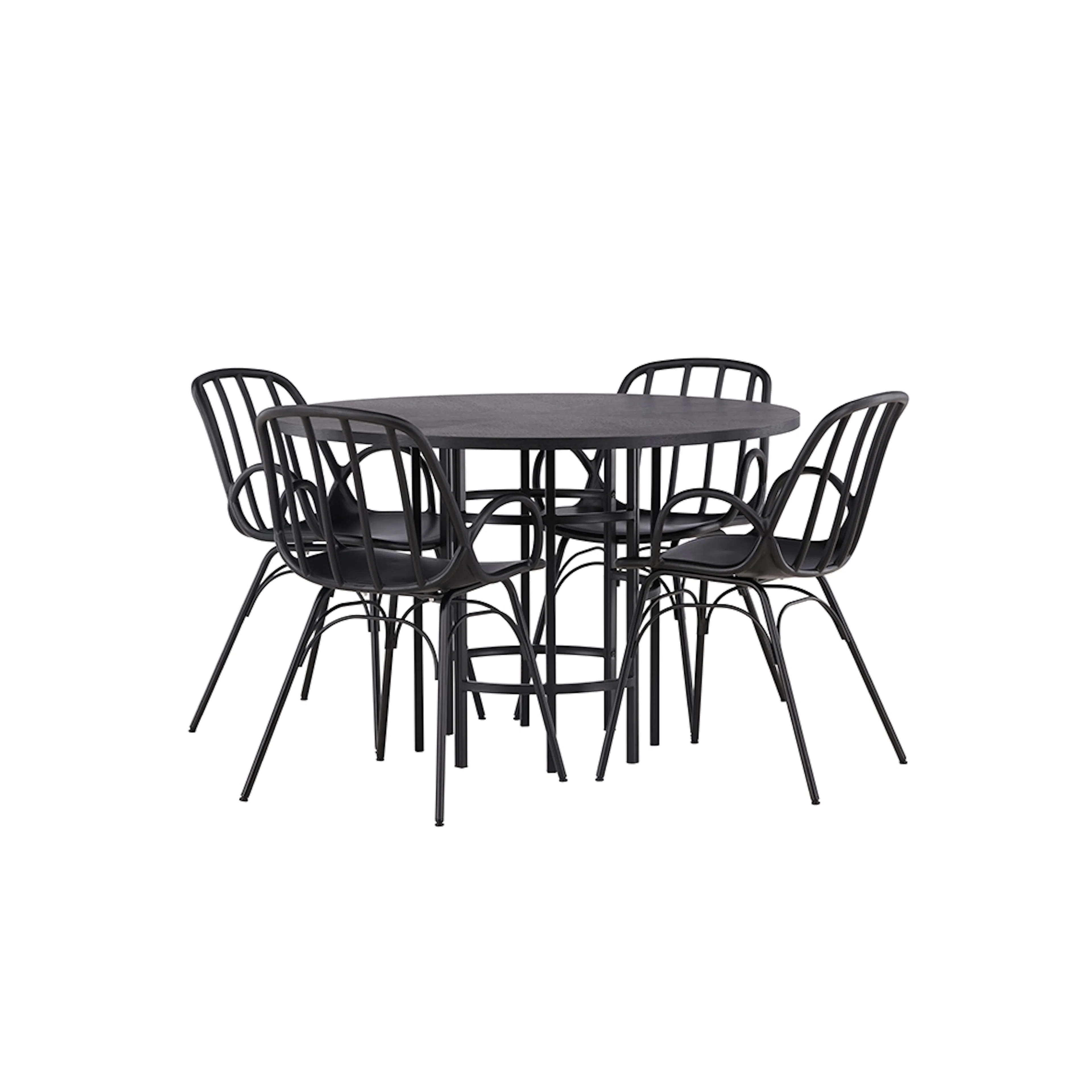 Spisegruppe Venture Home Copenhagen Ø 115 cm med 4 Dyrön Stoler