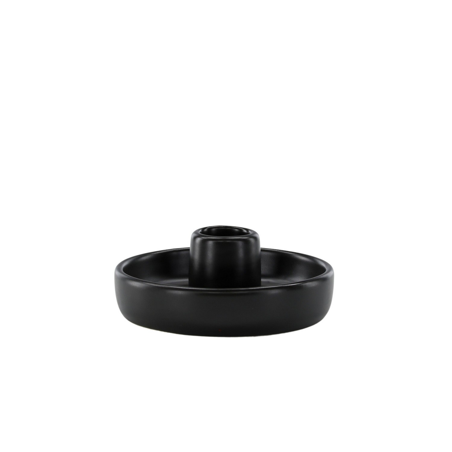 Otis Candlestick - Black - W11*H5cm Sort
