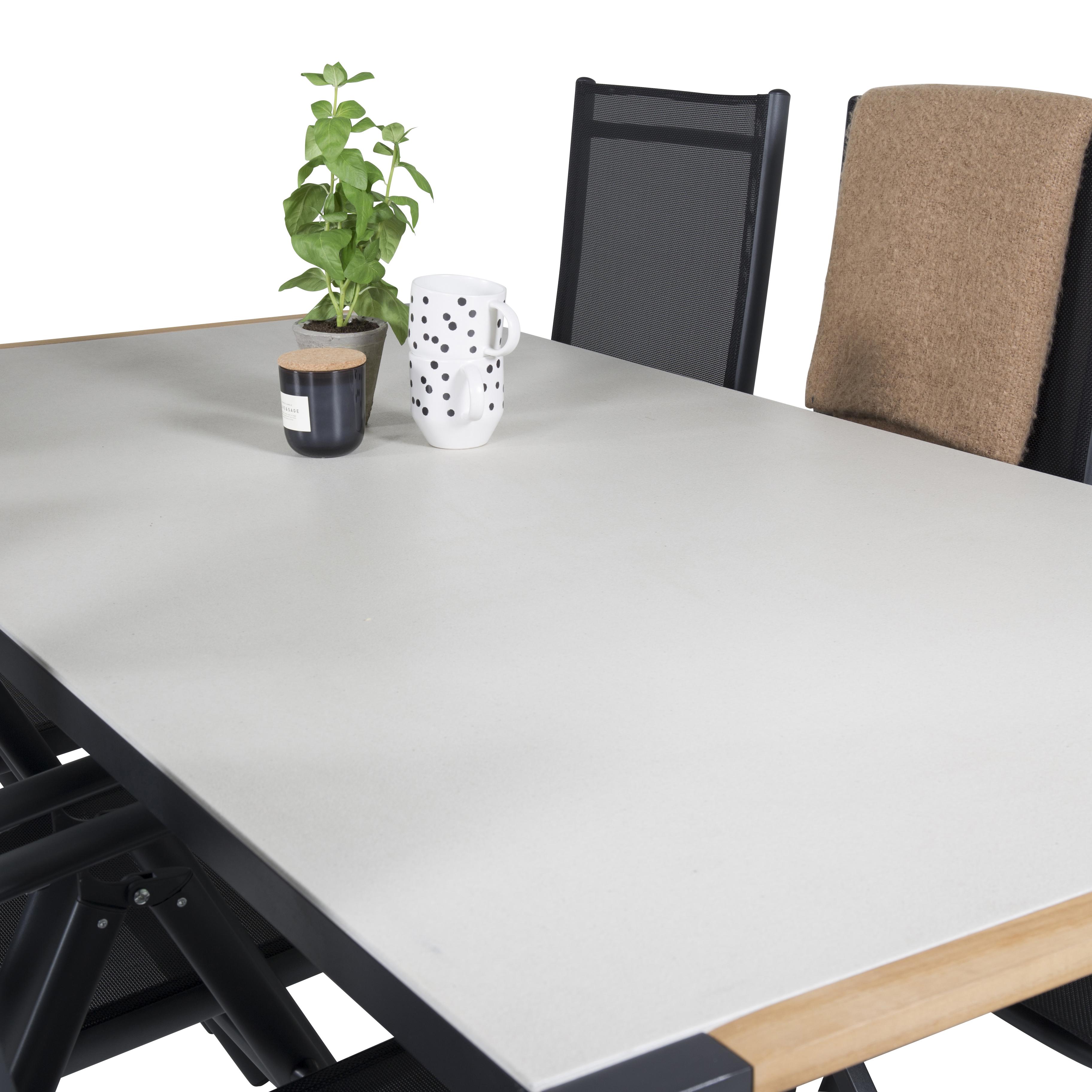 Spisegruppe Venture Home tily 200 med 6 Bront Stoler