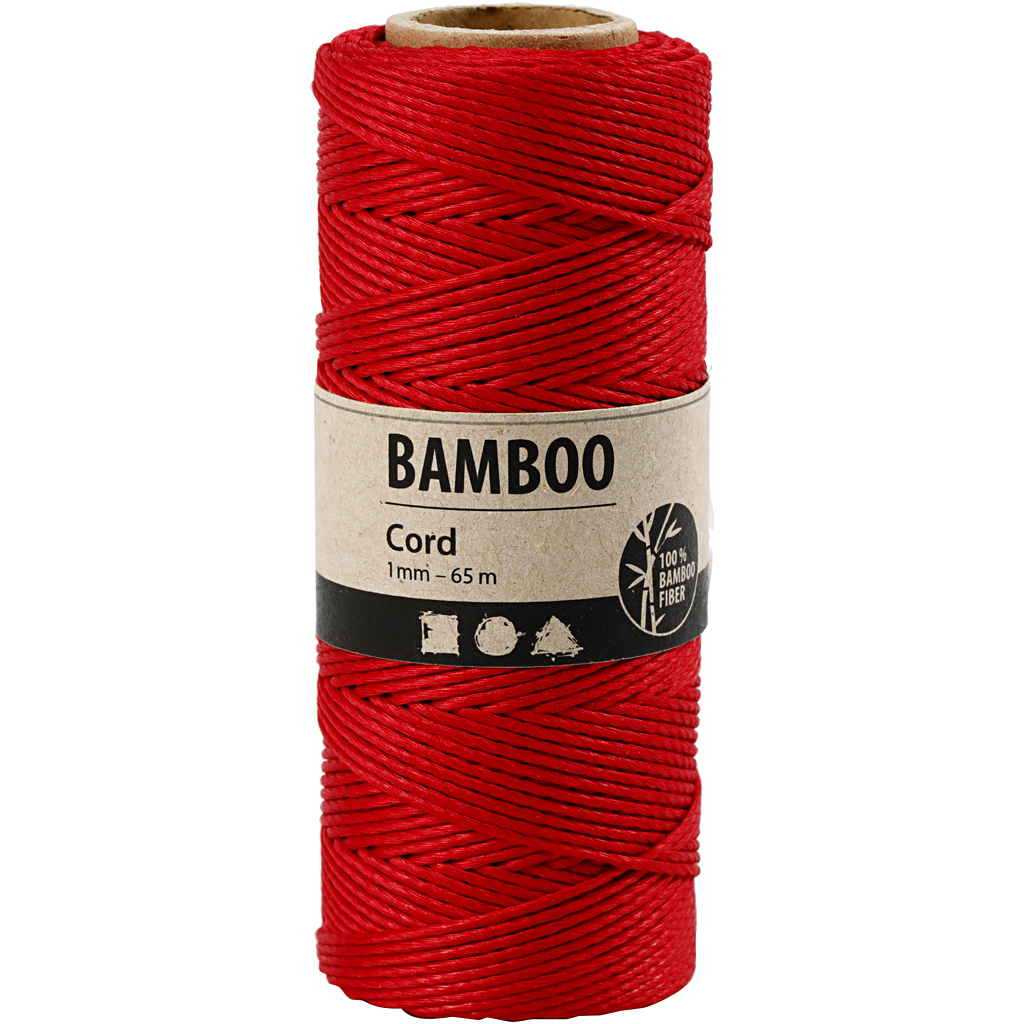 Bambussnor Creativ Company Tykkelse 1 mm 65 M/1 Rl
