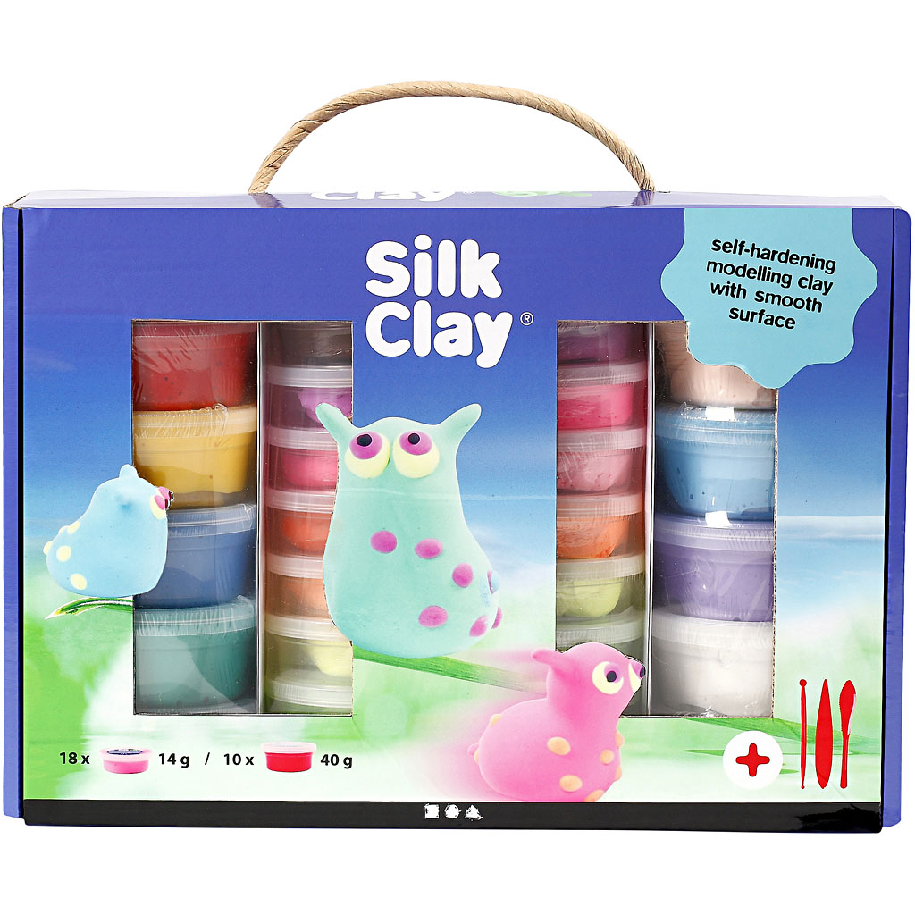 Materiellsett Creativ Company Silk Clay Gaveeske Ass Farger 1 Sett