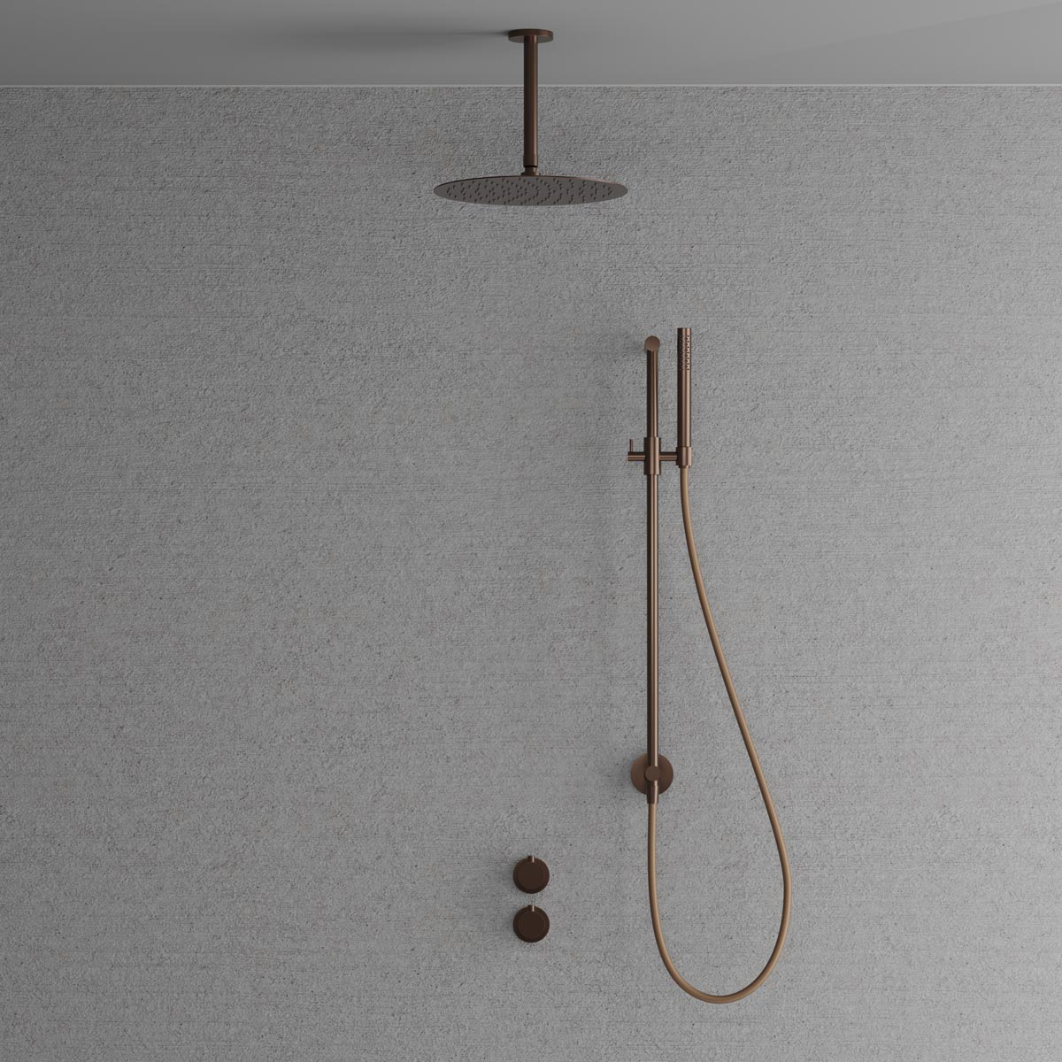 Takduschset Scandtap Steel Harmonized 5Z för Inbyggnad | badrum - duscharmatur - takdusch | KakelKungen