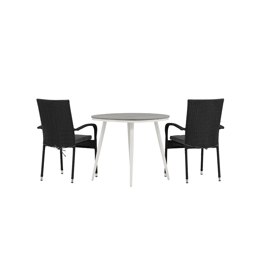 Cafégruppe Venture Home Break Ø90 cm med 2 Anna Stoler