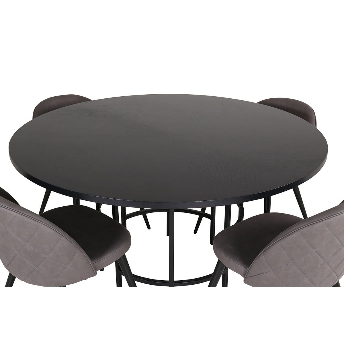 Spisegruppe furniture/fashion Copenhagen Ø140 cm med 4 Velvet Stoler