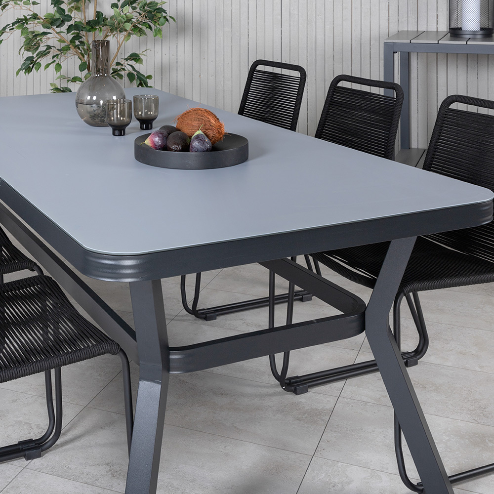 Spisegruppe Venture Home Vyn med 6 Lumi Stablebare Spisestoler