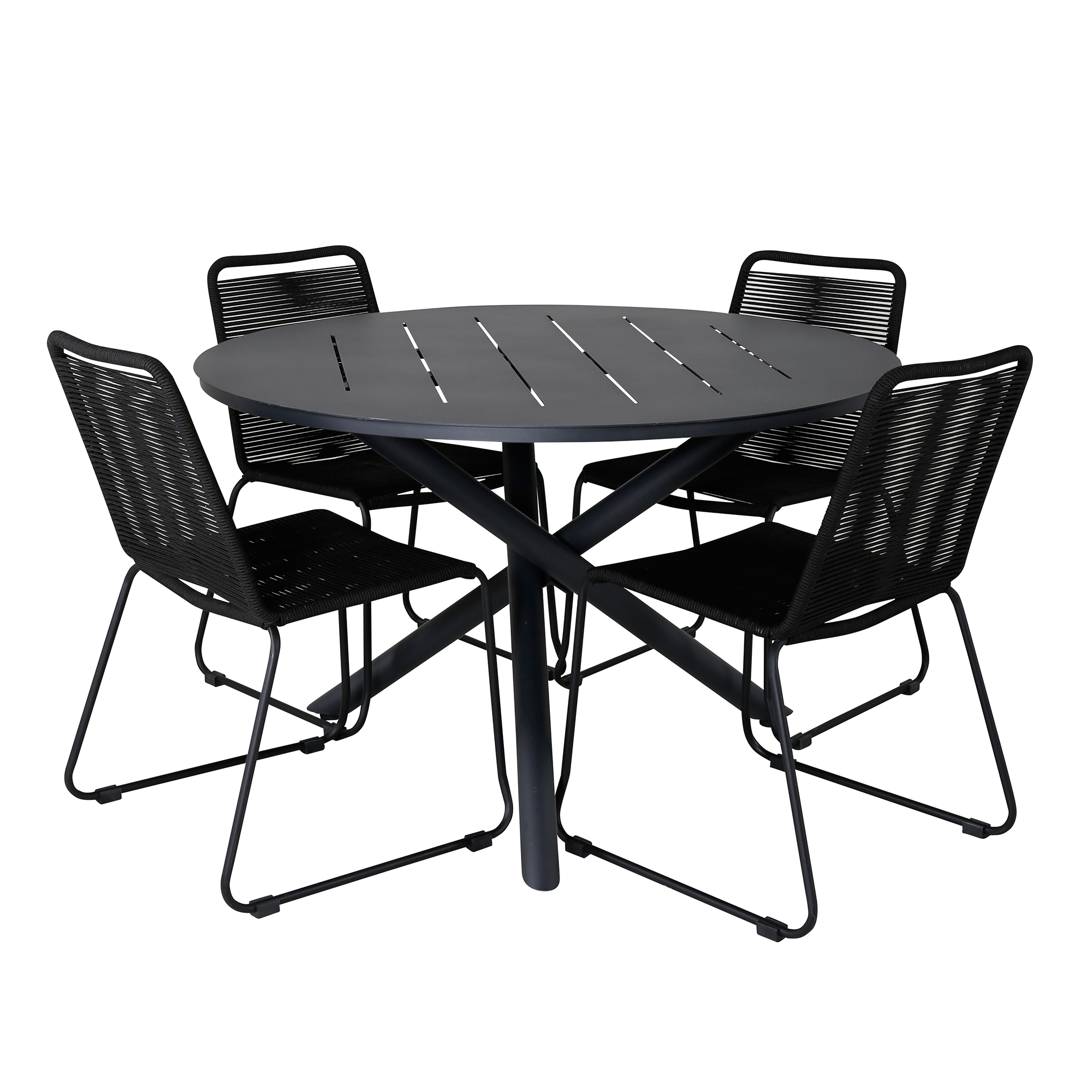 Spisegruppe Venture Home Ande med 4 Minos Spisestoler Stablebar