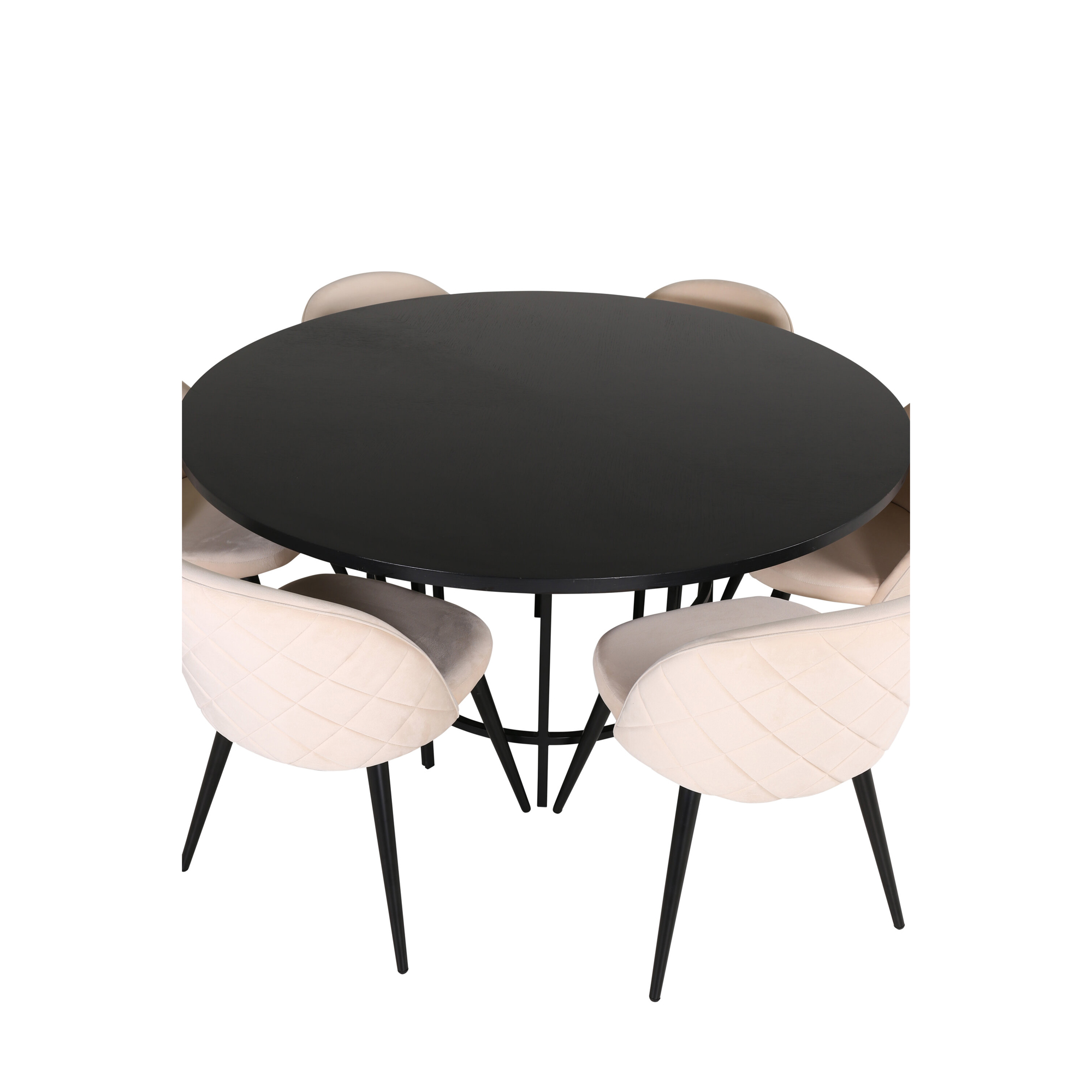Spisegruppe furniture/fashion Copenhagen Ø140 cm med 6 Velvet Stoler