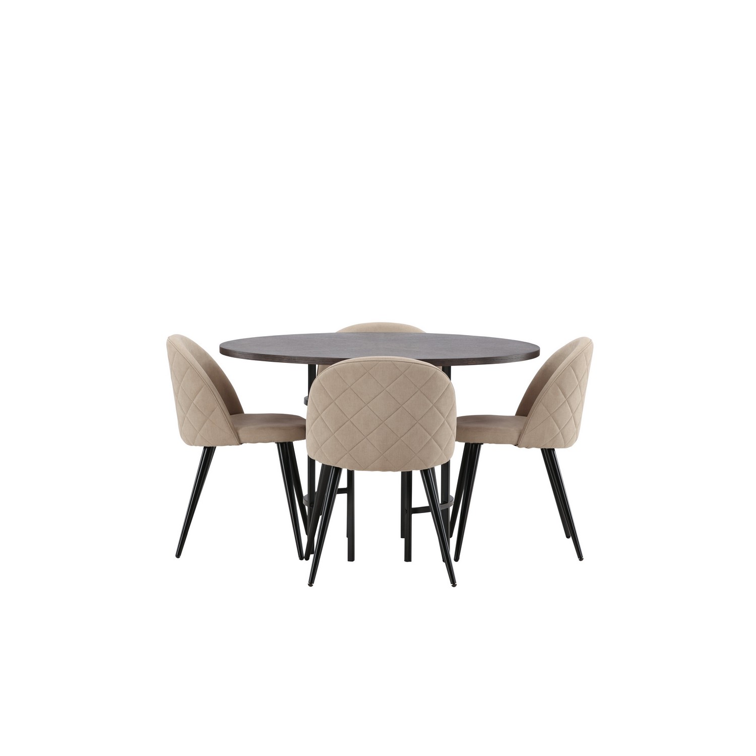 Spisegruppe Venture Home Copenhagen med 4 Velvet Stitches Stoler