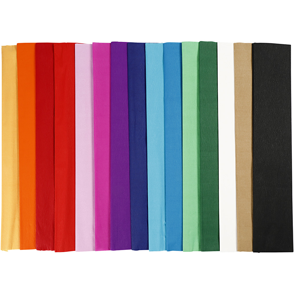 Kreppapir Creativ Company Ass Farger 2,5 m 1 Pk